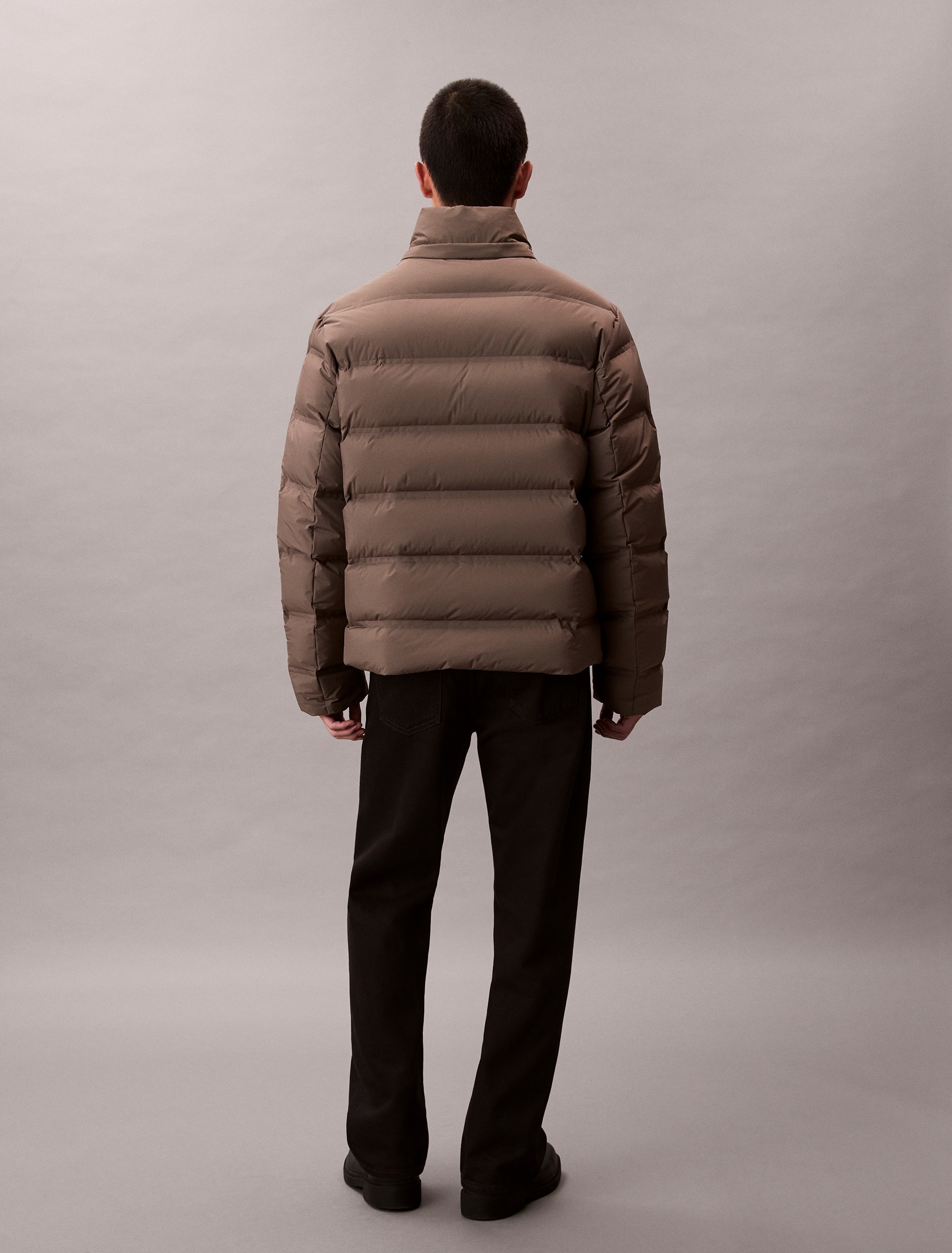 Calvin Klein Steppjacke »LS QUILTED BONDED CHANNEL HD PUF« ohne Kapuze Mit Rundhalsausschnitt, regular fit