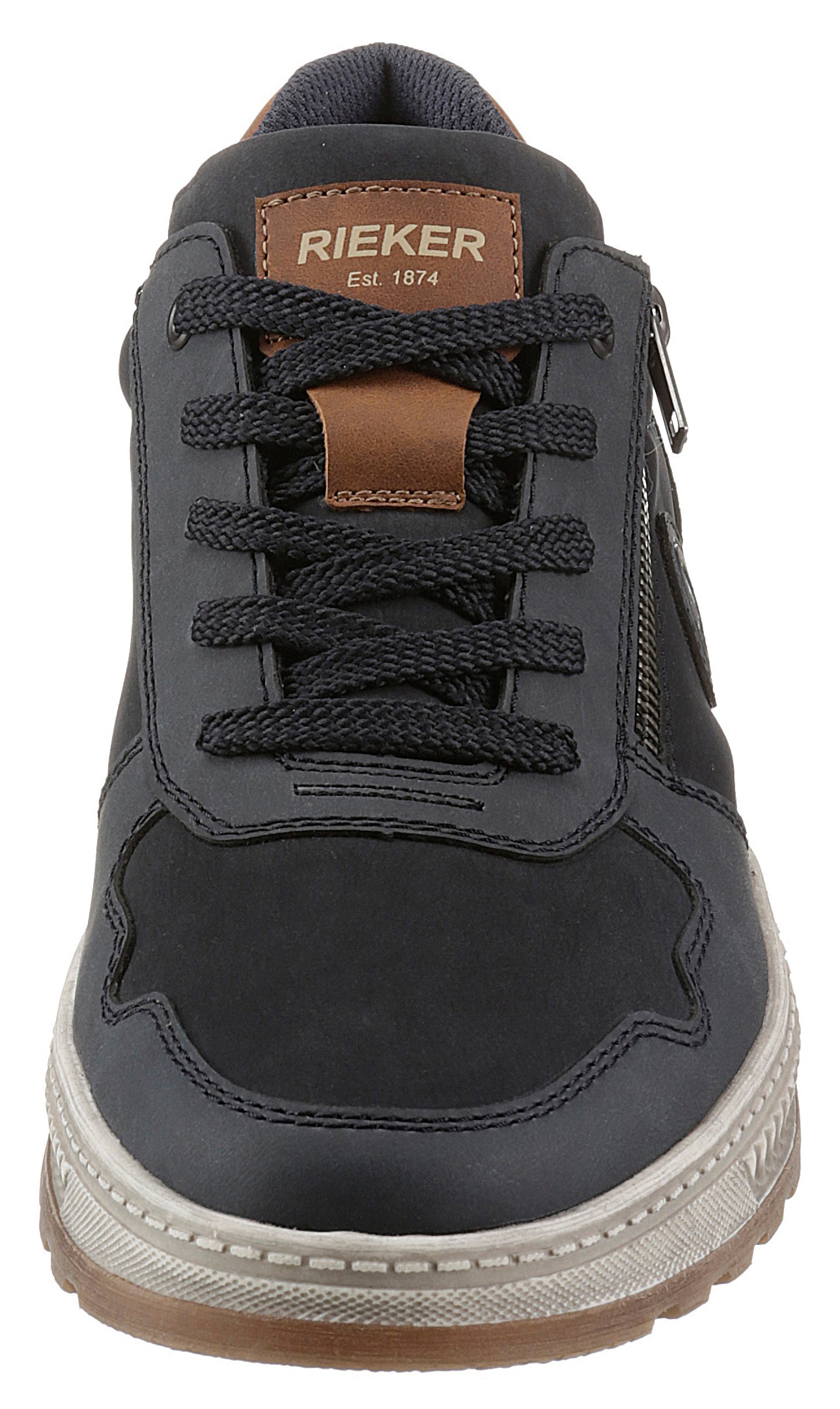 Rieker Sneaker, Freizeitschuh, Halbschuh, Schnürschuh mit Kontrastbesatz