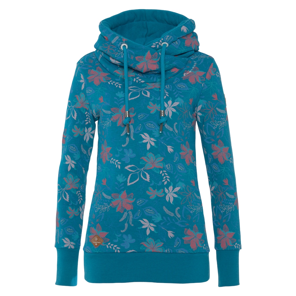 Ragwear Sweater »GRIPY FLOWERS O«, Hoodie mit floralem All Over-Druck