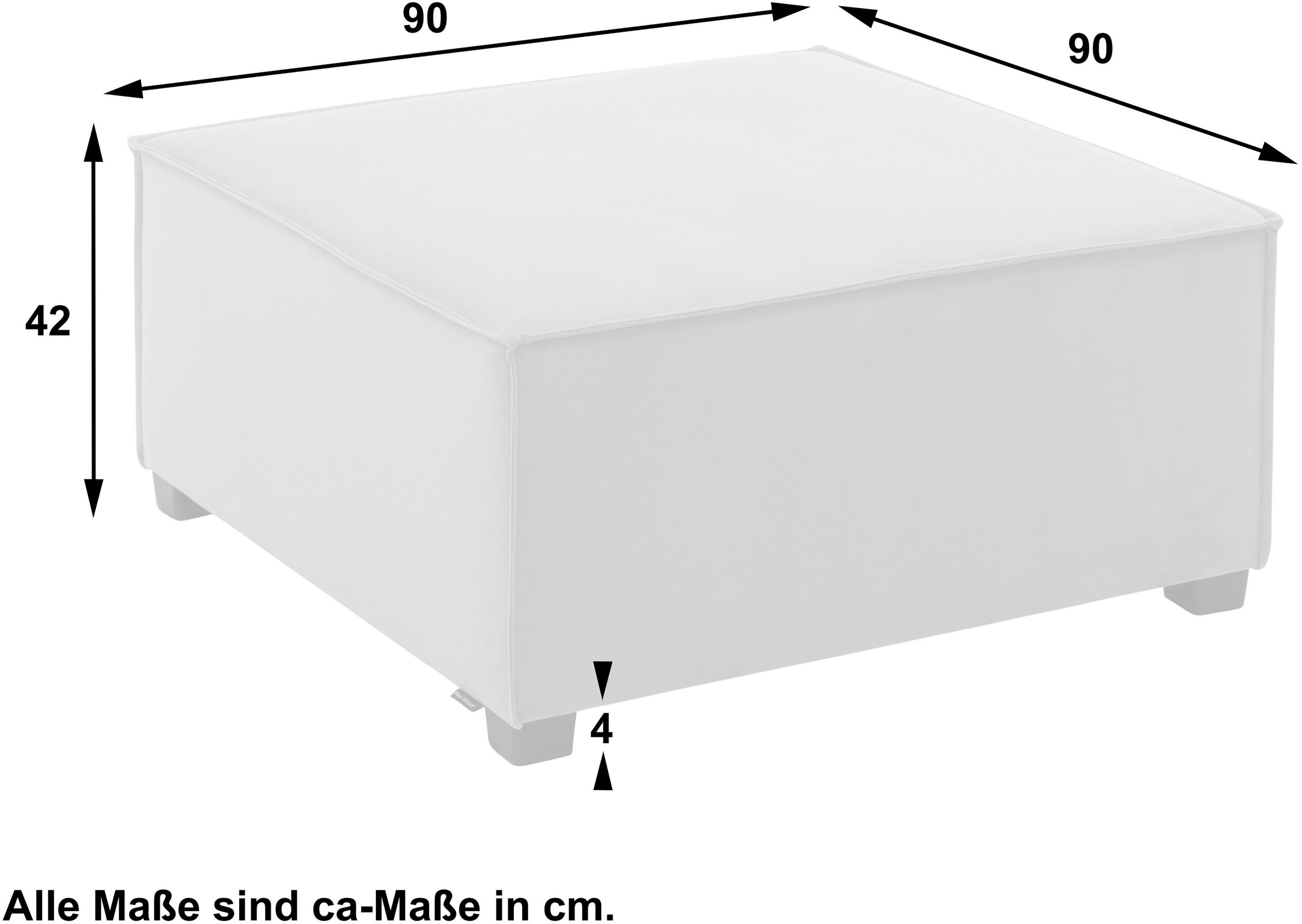 Max Winzer® Sofaelement »MOVE«, Einzelelement 90/90/42 cm, individuell kombinierbar