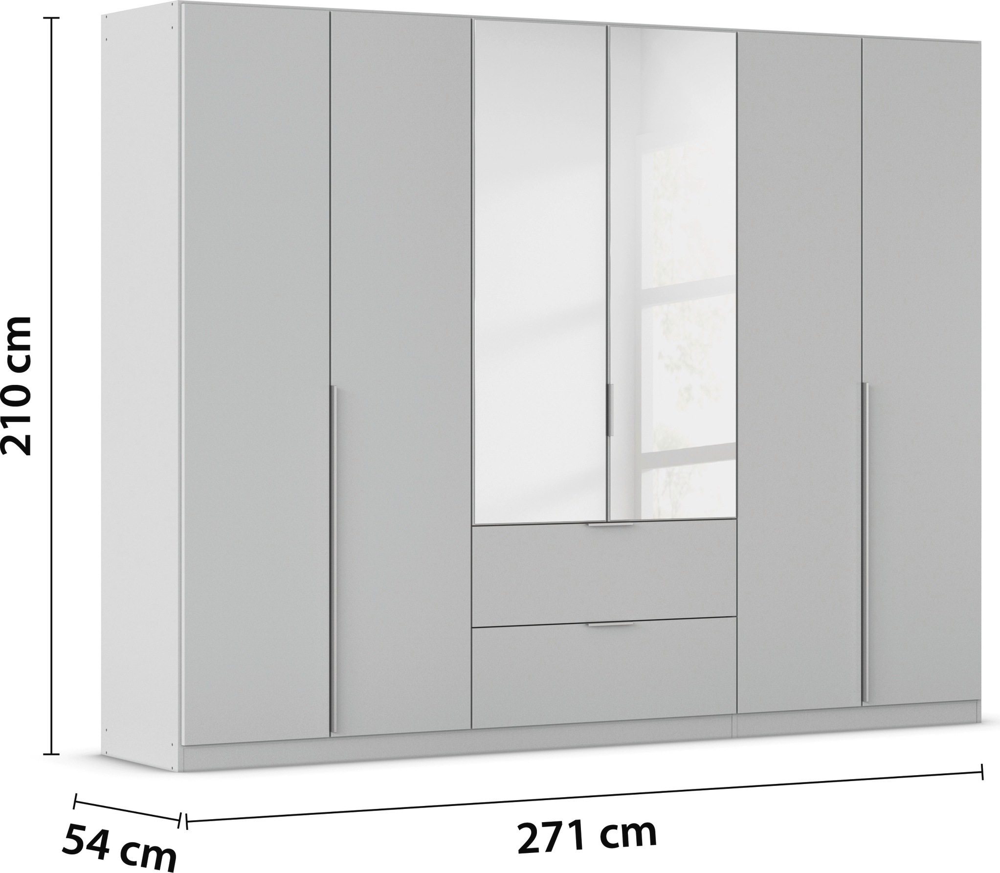 rauch Drehtürenschrank »Kleiderschrank Schrank Garderobe AGORDO mit Dekor- oder Hochglanzfront«, mit Außenschubkästen, in 6 Breiten und 2 Höhen MADE IN GERMANY
