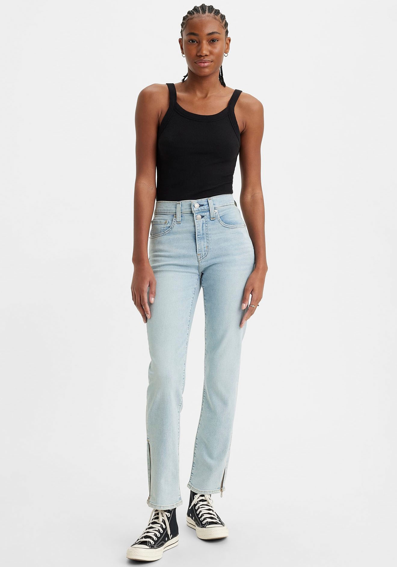 Levi's® 5-Pocket-Jeans »724 BUTTON SHANK«, mit Reisverschlussdetail am Saum