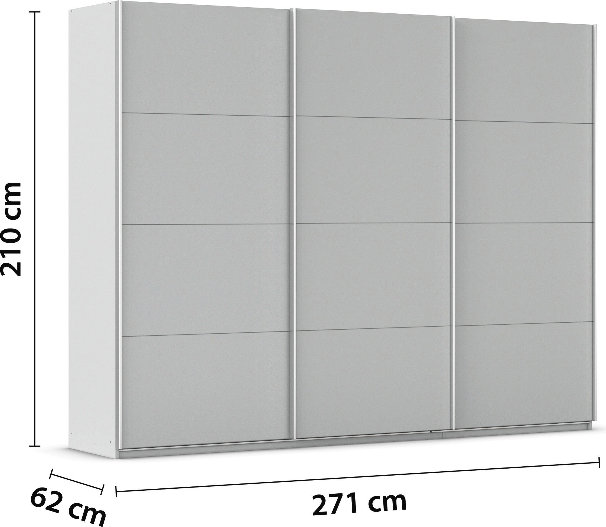 rauch Schwebetürenschrank »Kleiderschrank Schrank Garderobe AGORDO mit Dekor- oder Hochglanzfront«, (in zwei Griff-Farben), durchdachte Innenausstattung, in 4 Breiten und 2 Höhen MADE IN GERMANY