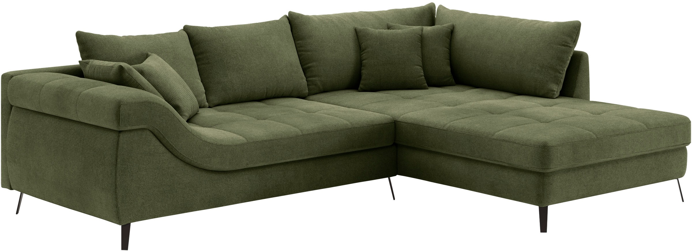 Mr. Couch Ecksofa »Portofino L-Form«, 4 Bezugsqualitäten, 13,5 cm hohe Meta günstig online kaufen