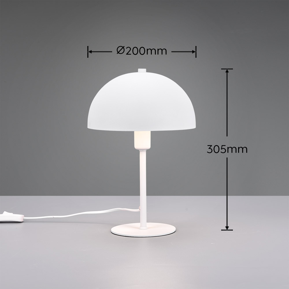 Leonique Tischlampe »MANON«, Tischlampe Pilzform Höhe 31cm Ø 20cm, für Leuchtmittel 1 x E14