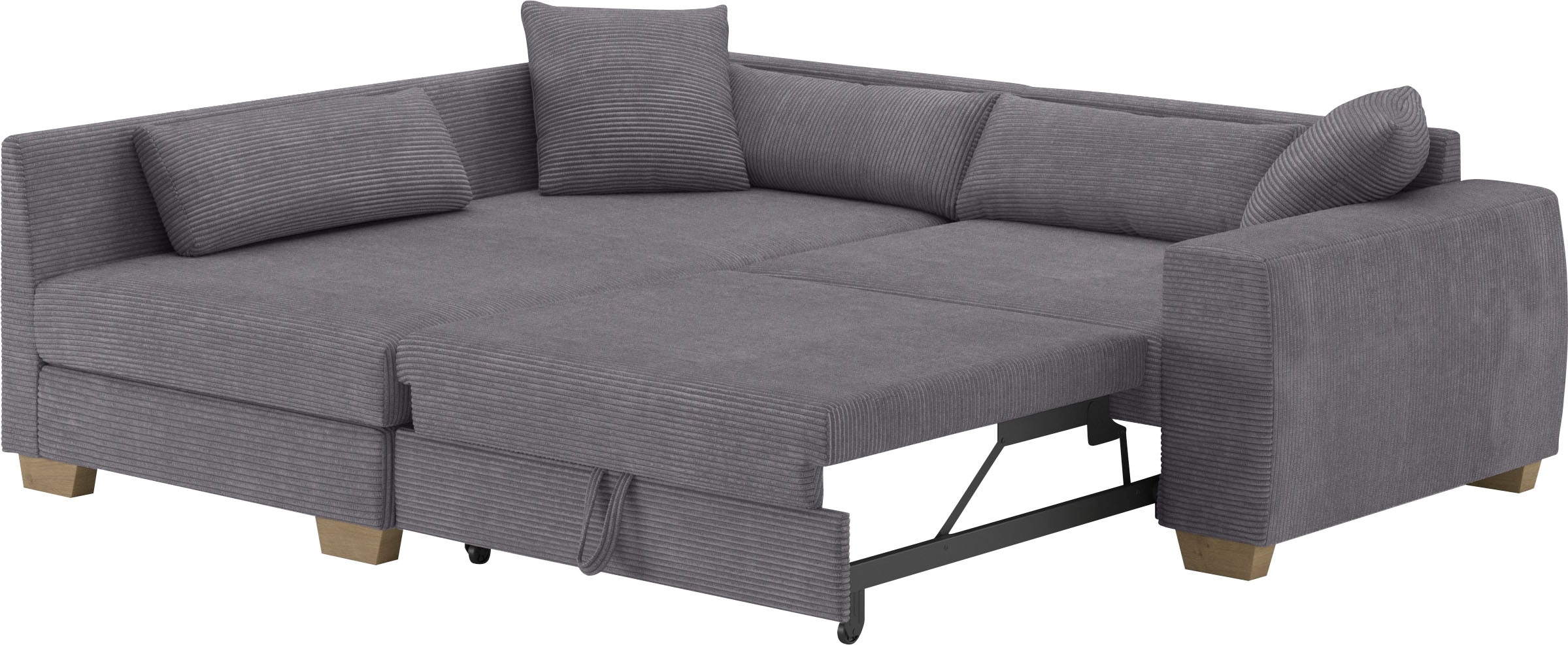 Mr. Couch Ecksofa »Helena L-Form«, Mit Federkern, wahlweise mit Bettfunktion und Taschenfederkern