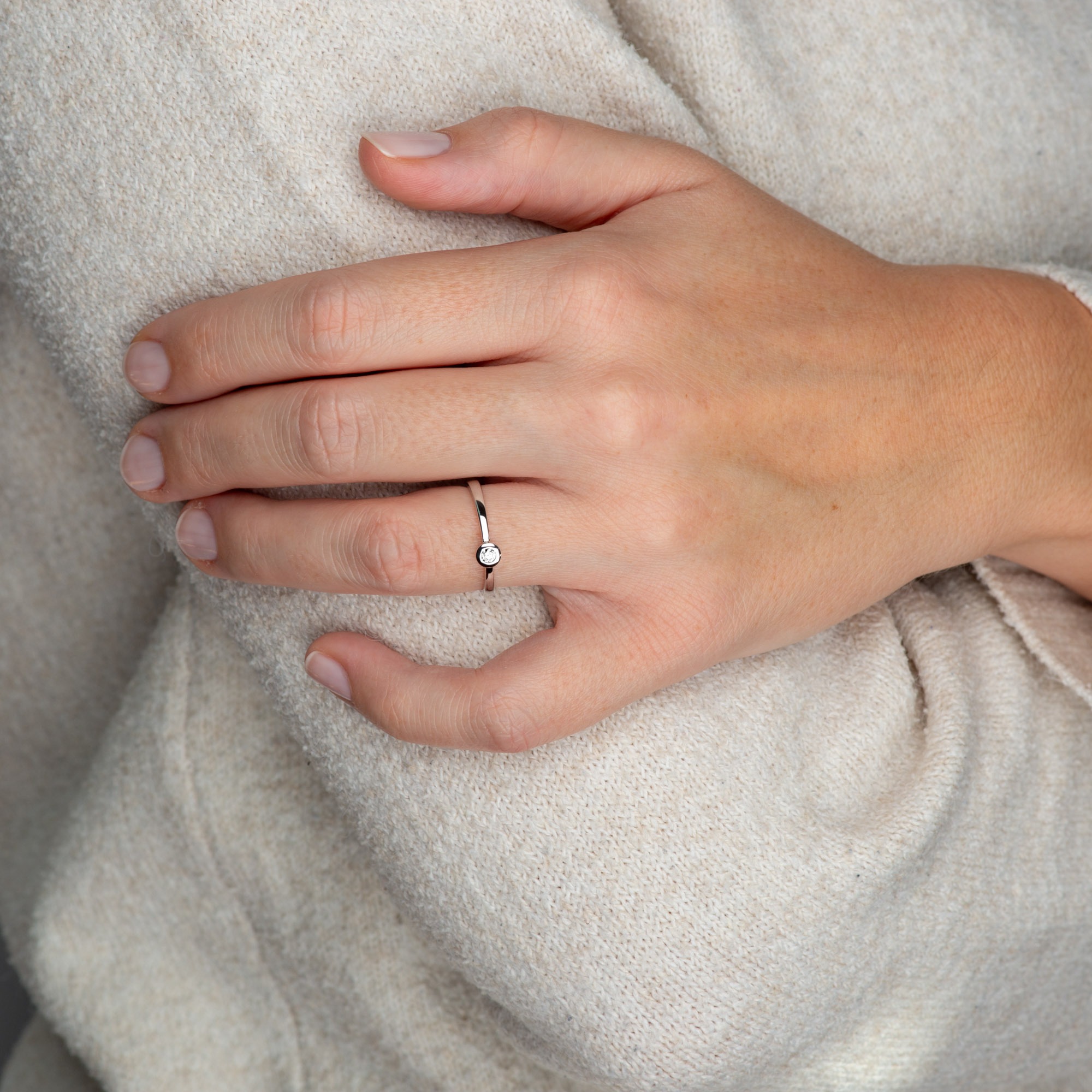 Orolino Fingerring »750 Gold 1x Brillant 0,07ct.«