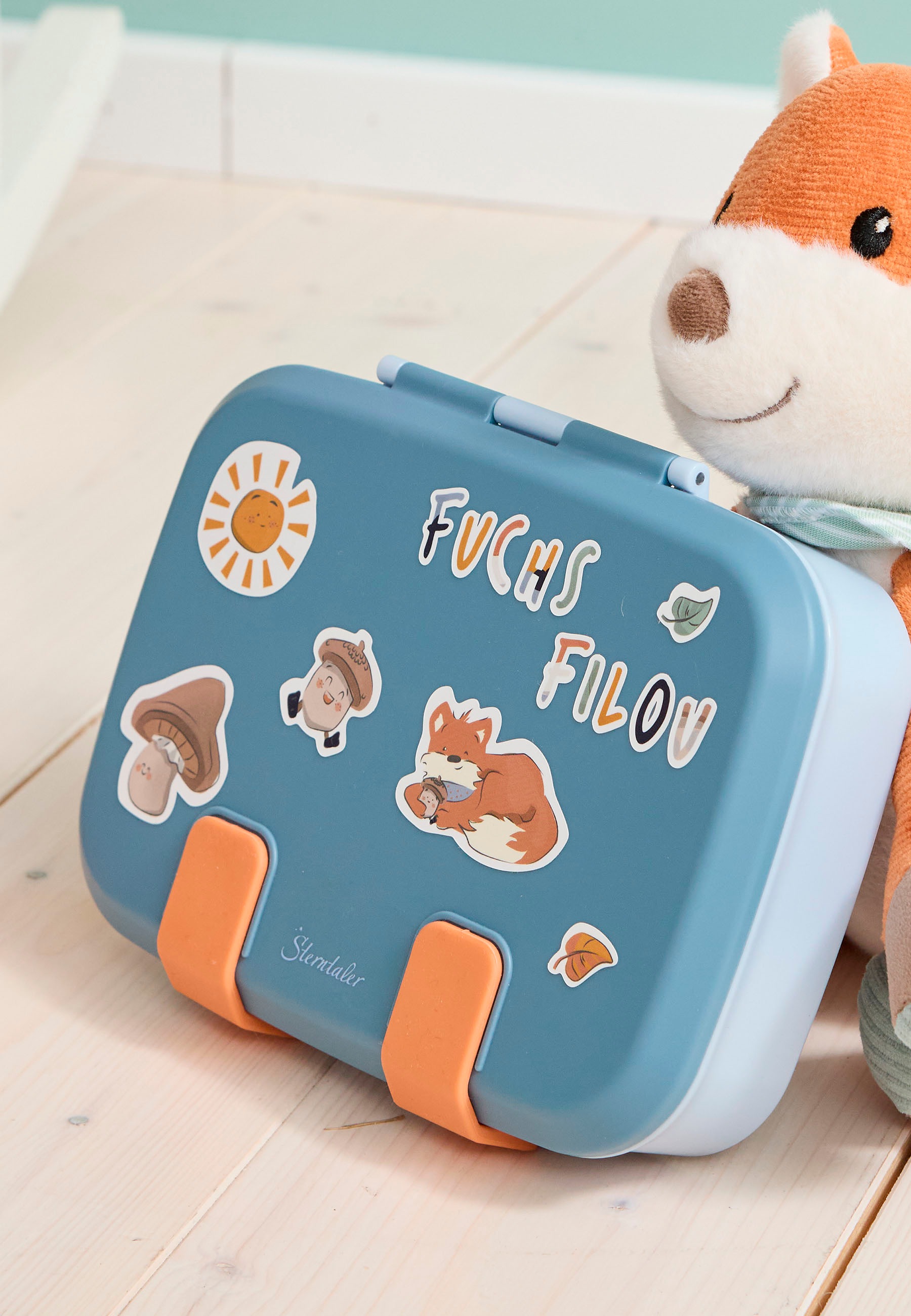 Sterntaler® Lunchbox »Trinkflasche+Brotdose Filou« Set, 2 Stk. tlg. mit Trinkflasche; individuell personalisierbar