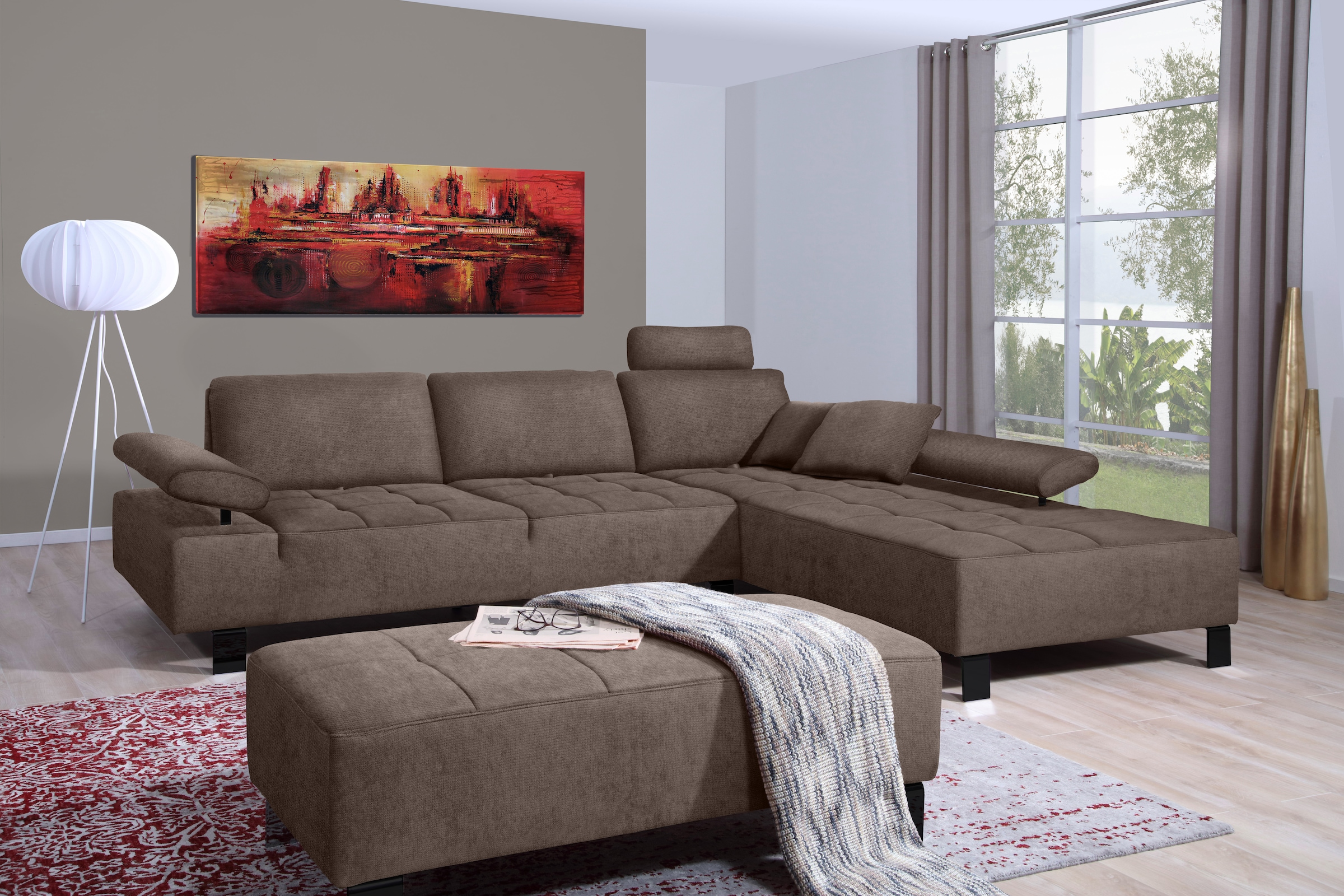 alina Ecksofa »Royce«, inklusive Sitztiefenverstellung, 296 cm breit