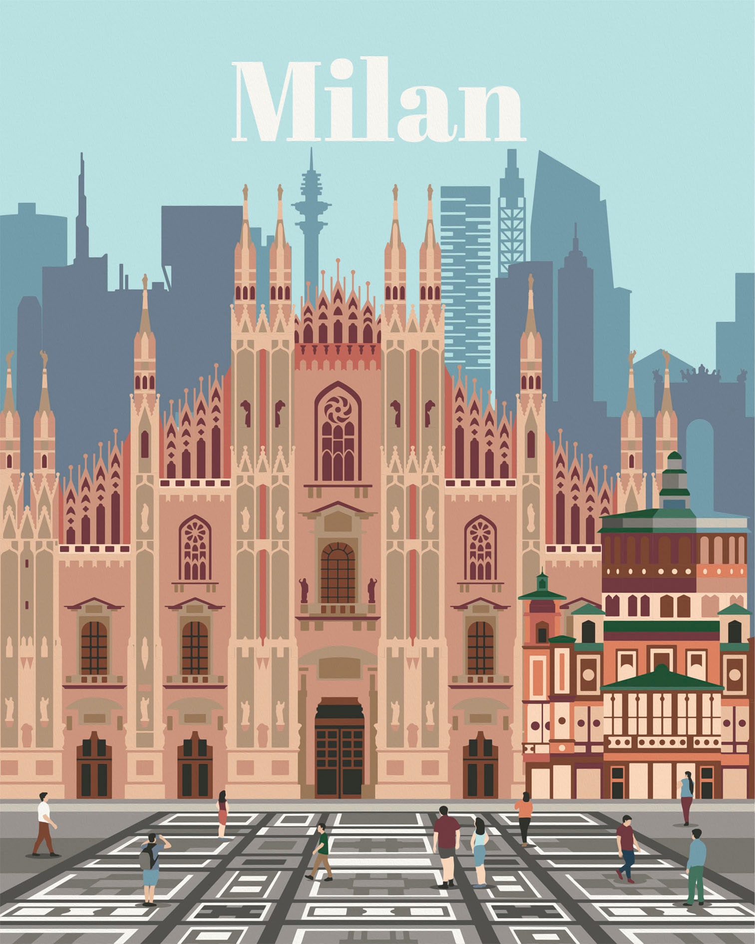 Ravensburger Malen nach Zahlen »CreArt, Colorful Milan«, Made in Europe