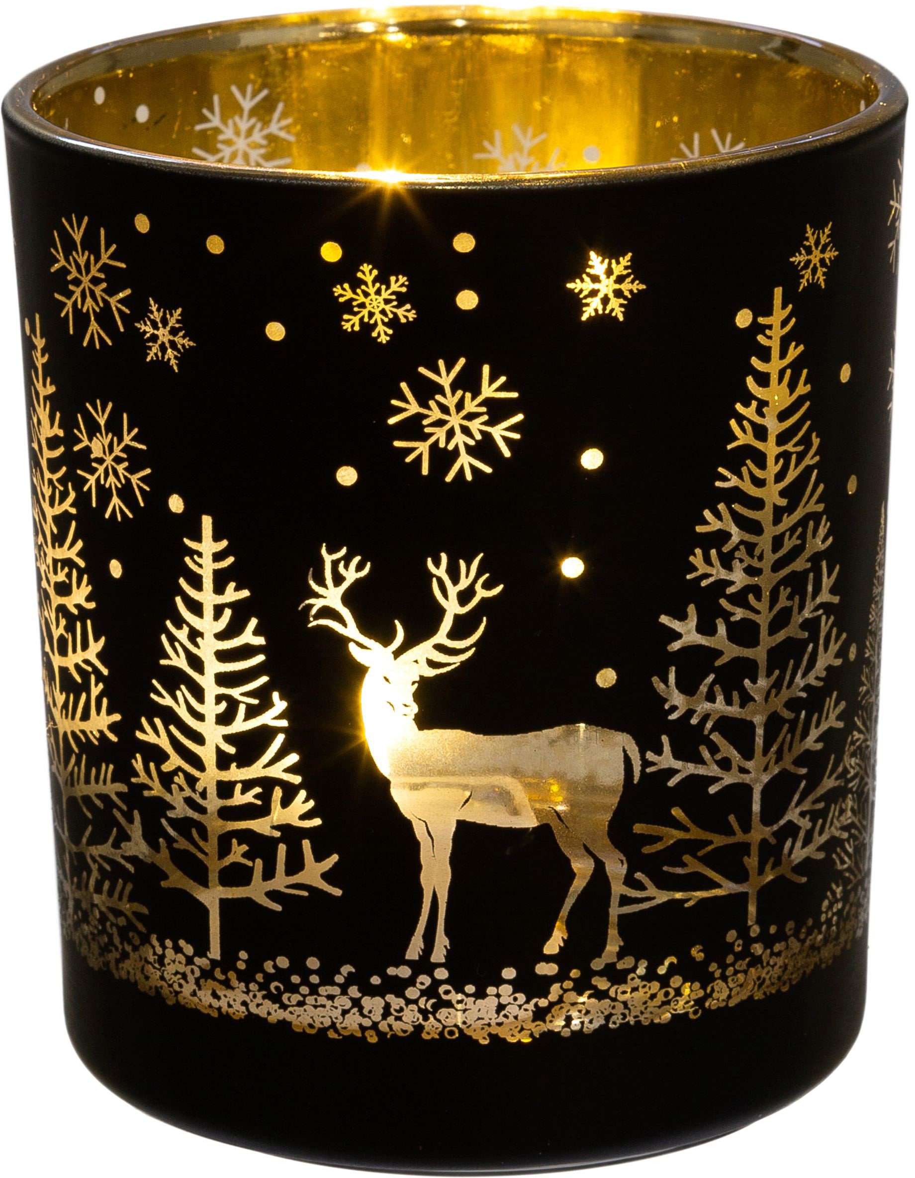 (4 online bei Innenseite goldfarbener »Weihnachtsdeko«, mit deco St.), Creativ Teelichthalter