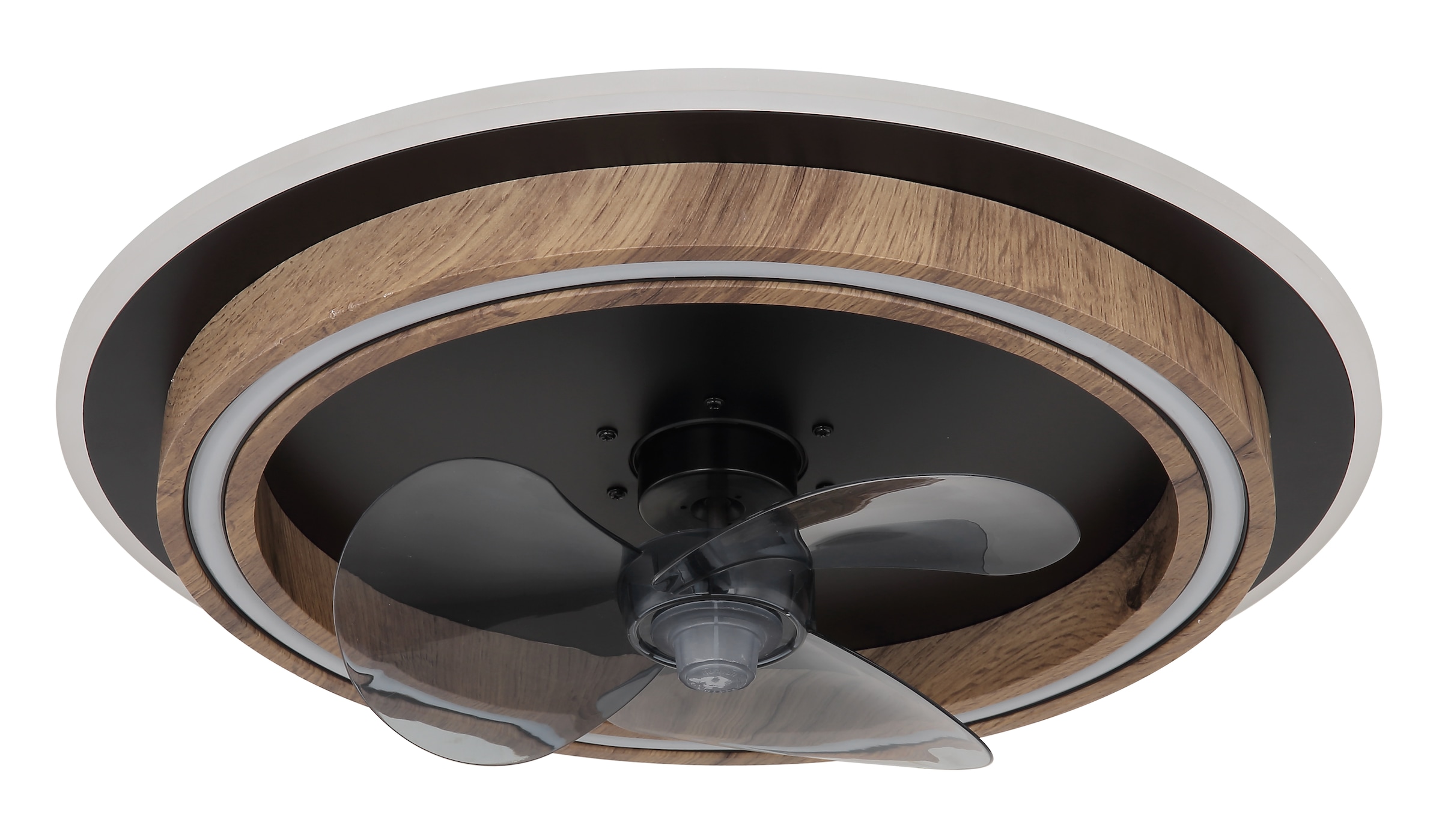 GLOBO LIGHTING Deckenleuchte »BOZAN«, Leuchtmittel LED-Modul | LED fest integriert, Deckenventilator Metall schwarz matt, LED