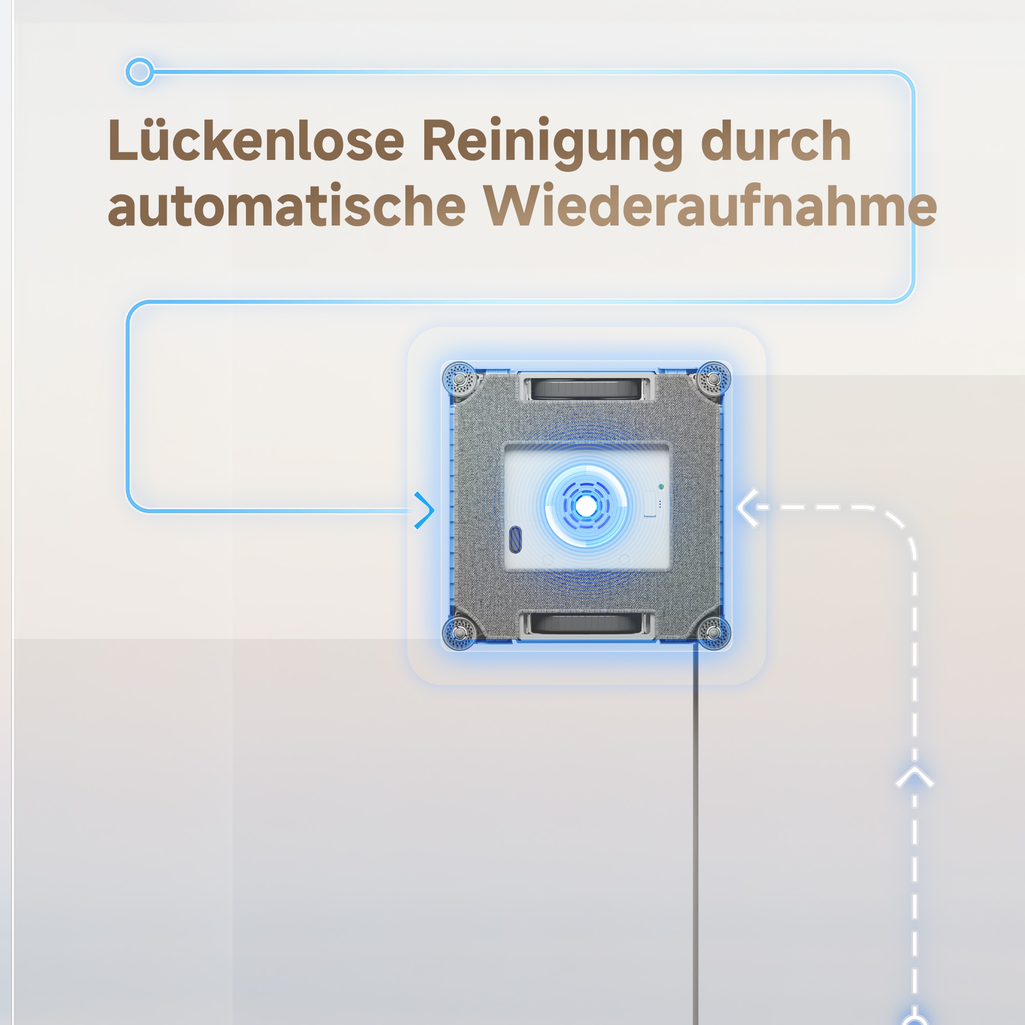 Dreame Fensterputzroboter »C1«, KI-Routenplanung, 5.000Pa Saugkraft, Hindernisvermeidung