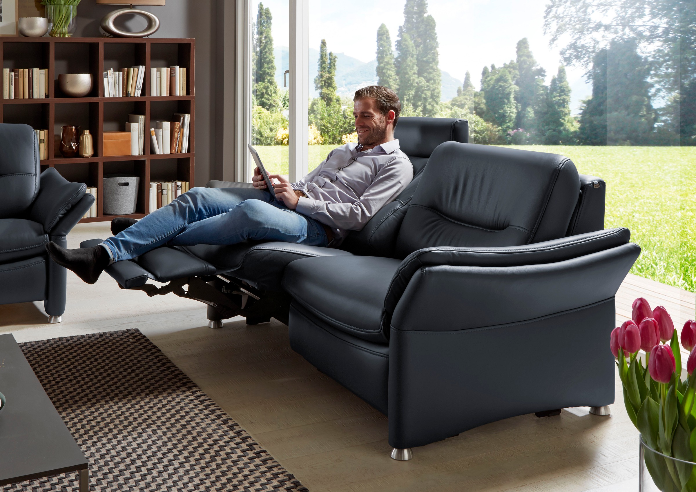 HUKLA 2,5-Sitzer »HU-SF15058 Ledersofa, Breite 194 cm« aus Leder, optional günstig online kaufen