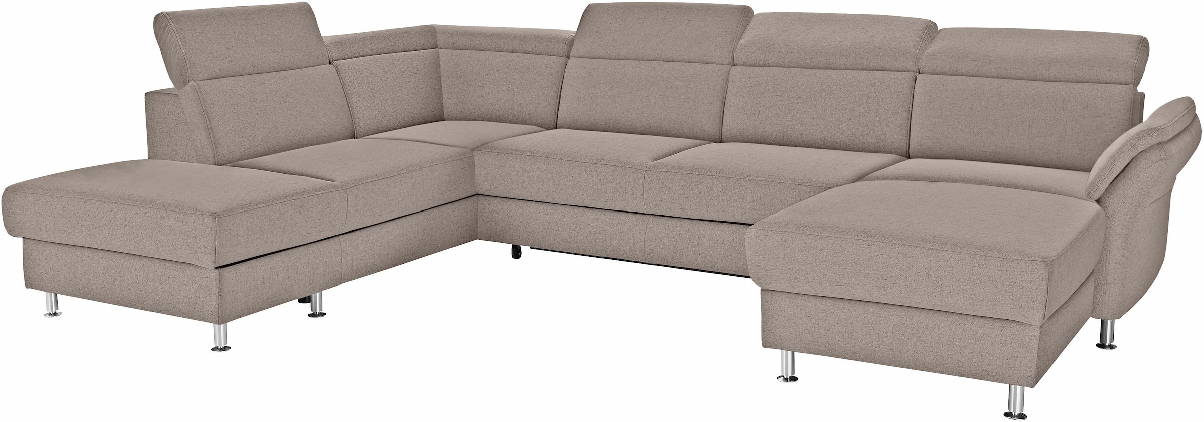 sit&more Wohnlandschaft »Avignon U-Form«, wahlweise mit Bettfunktion und Stauraum, inklusive Kopfteilverstellung