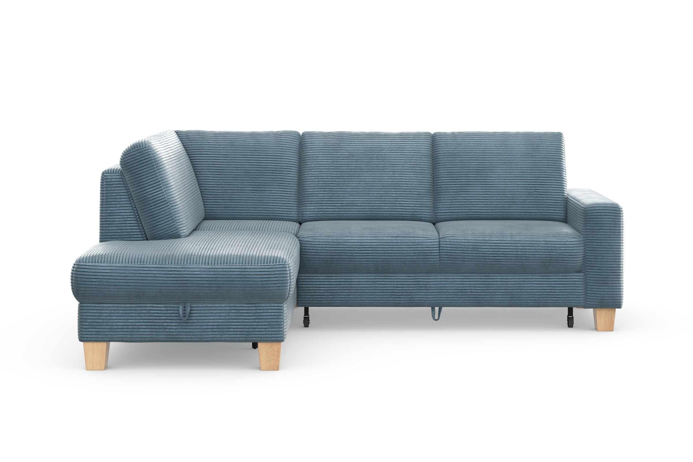 Home affaire Ecksofa »Summer L-Form«, mit Ottomane, wahlweise mit Bettfunktion und Bettkasten, Cord-Bezug