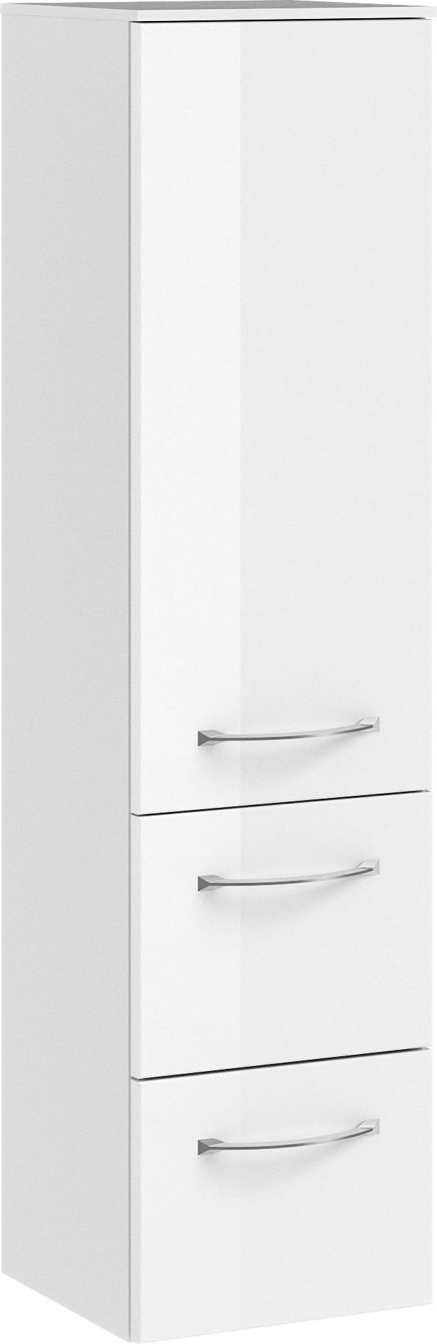 Saphir Badmöbel-Set »6005 Sprint 4-teilig, Keramik-Waschtisch mit LED-Spiegelschrank«, (5 St.), Unterschrank, Midischrank, inkl. Türdämpfer, 5 Türen, 5 Schubladen