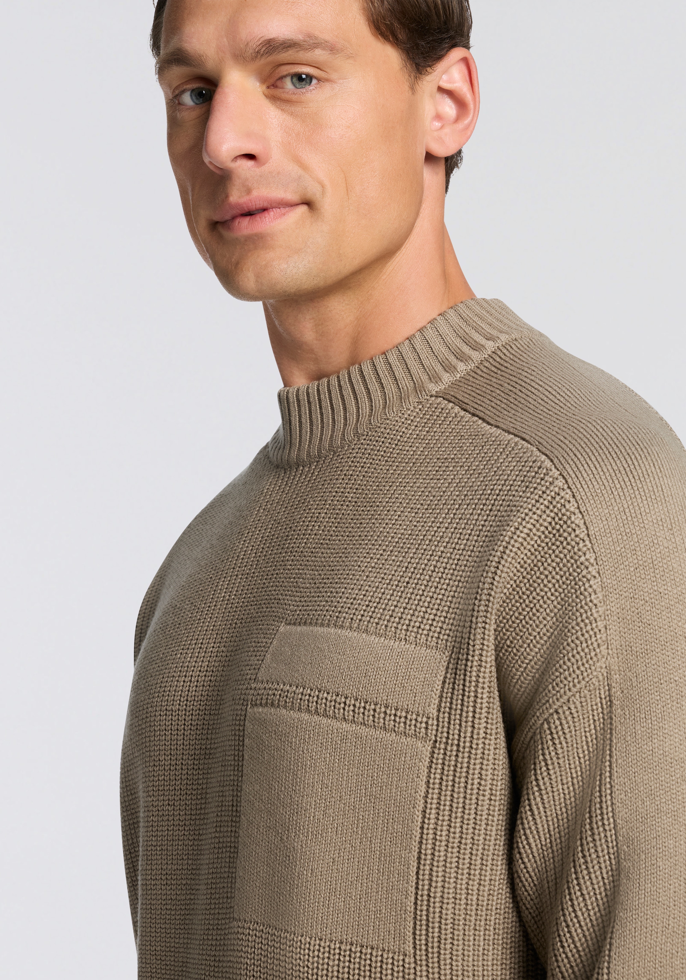 BOSS ORANGE Strickpullover »Andern« Rundhalsausschnitt, relaxed fit, Strickmix