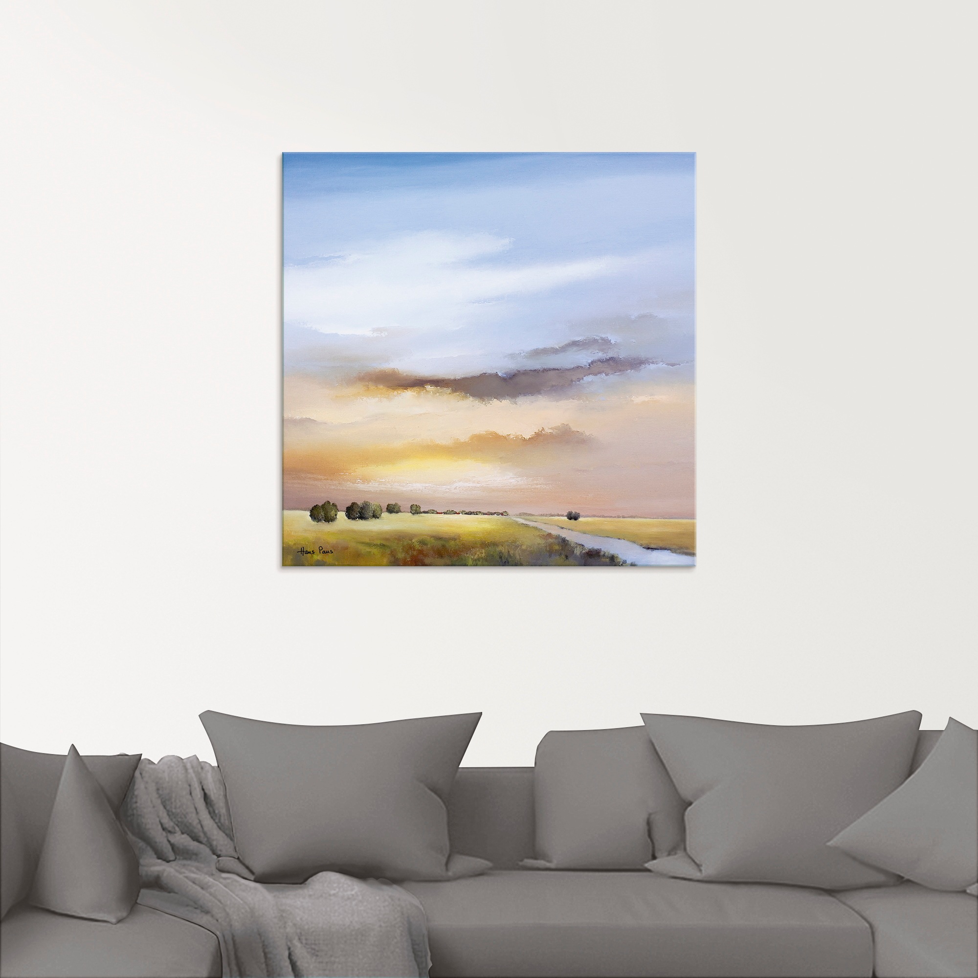 Artland Glasbild »Landschaft III«, Himmel, (1 St.), in verschiedenen Größen