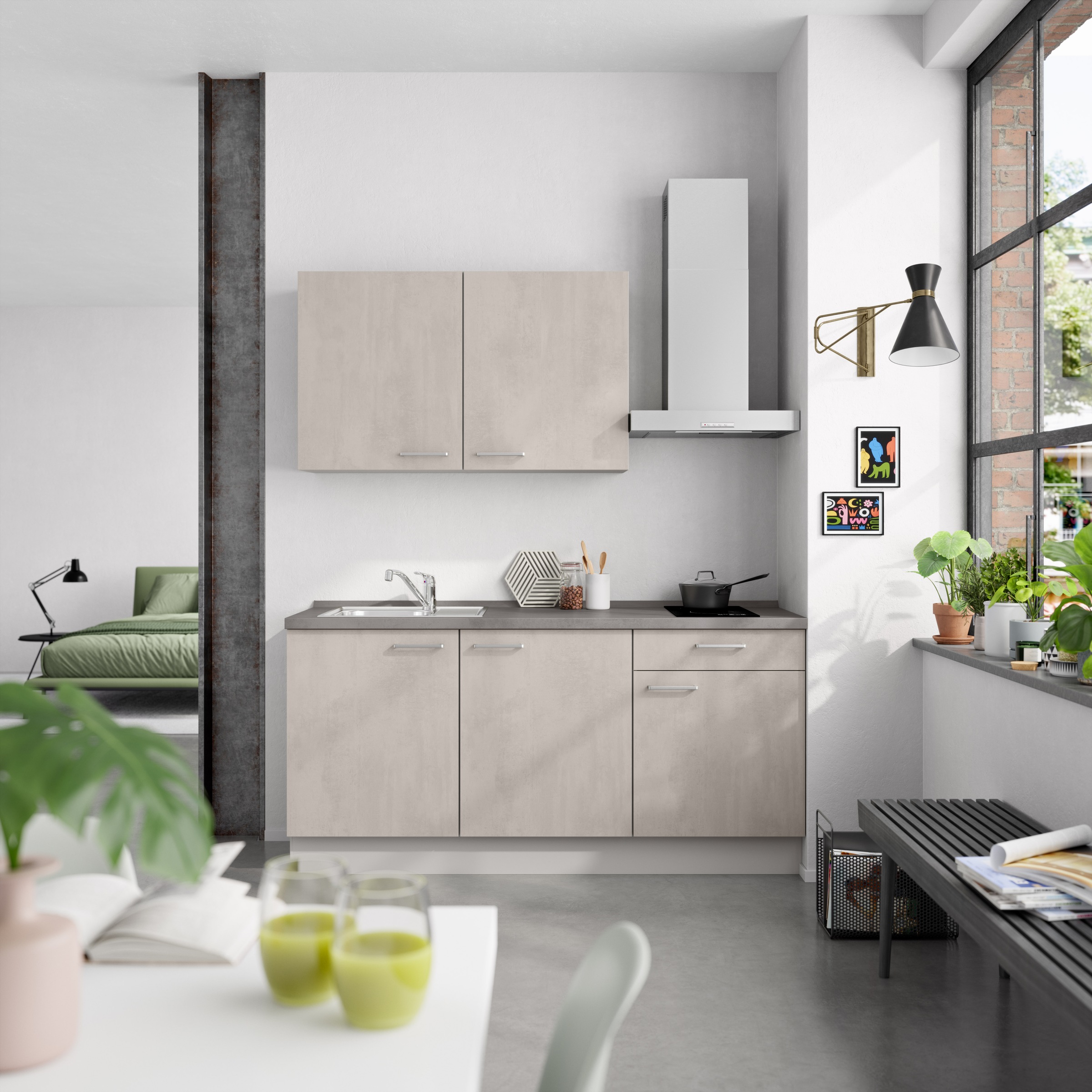 nobilia® Küchenzeile »"Riva I"«, vormontiert, Ausrichtung wählbar, Breite 180 cm, wahlw. mit E-Geräten