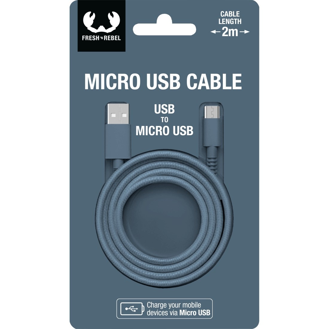 Fresh´n Rebel Smartphone-Kabel »Micro-USB - USB-Kabel "Fabriq", 2m«, Micro-USB-USB Typ A, 200 cm