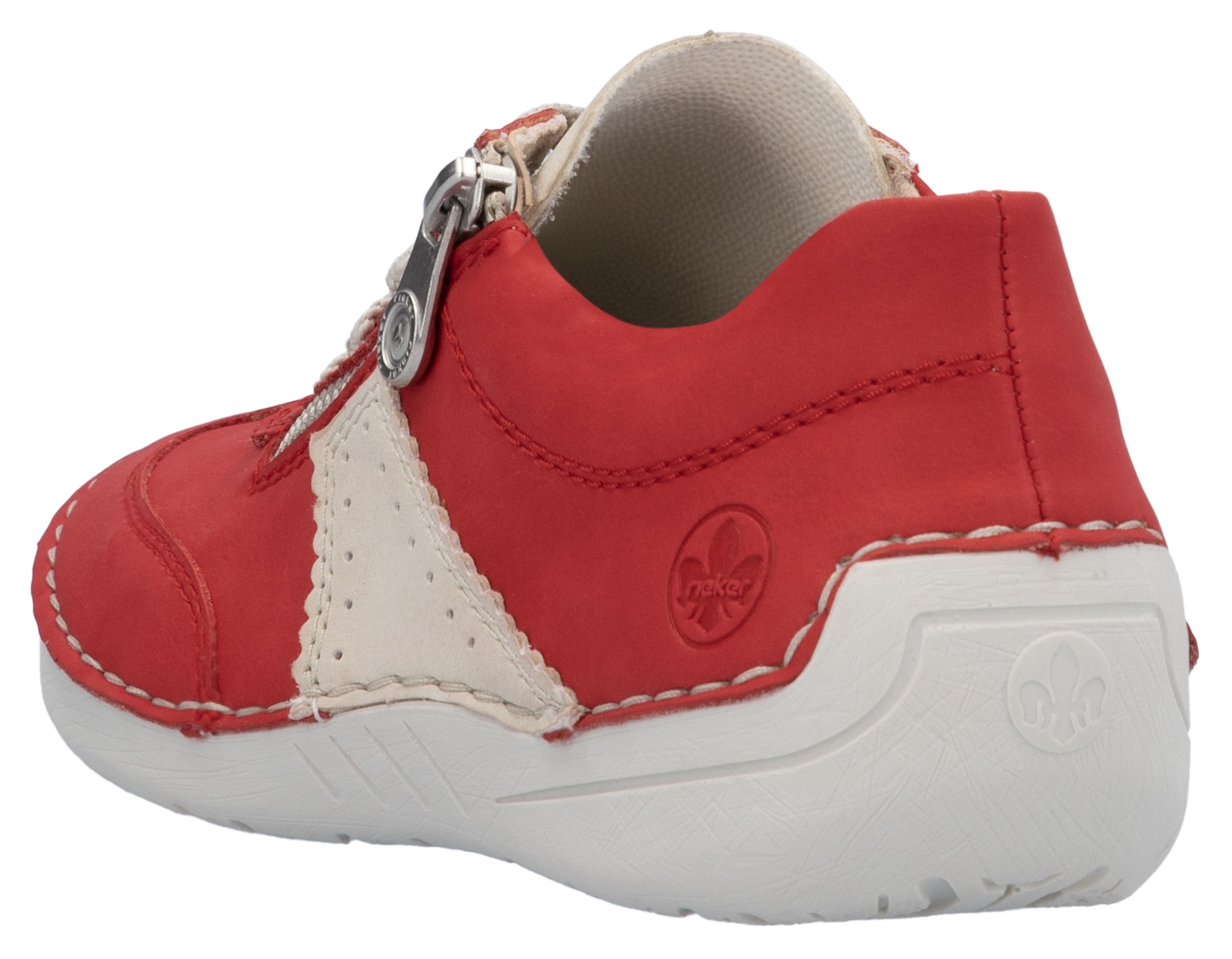 Rieker Sneaker  , Halbschuh, Freizeitschuh, Schnürschuh mit Reißverschluss