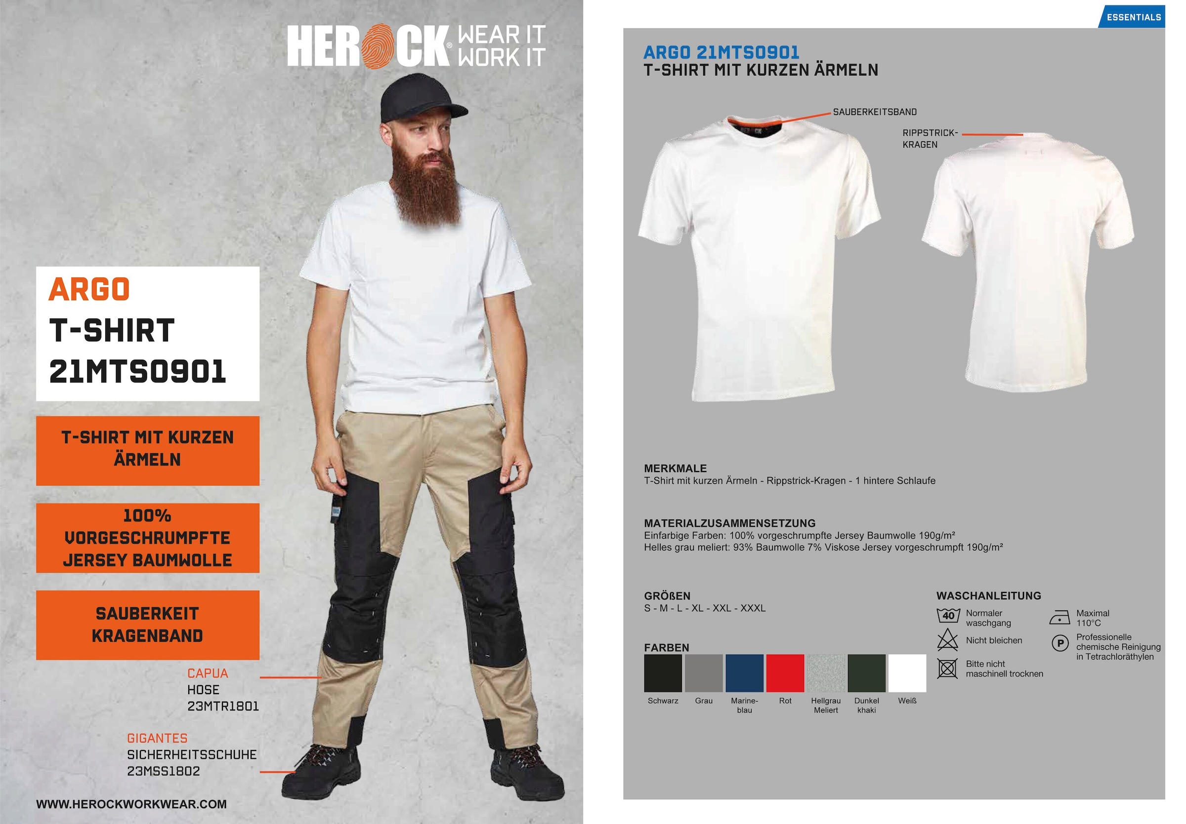 »Argo tlg.), Ärmel, bestellen Tragegefühl Kurzärmlig«, angenehmes mit (Spar-Set, Rippstrick-Kragen Herock T-Shirt Kurze 3 T-Shirt