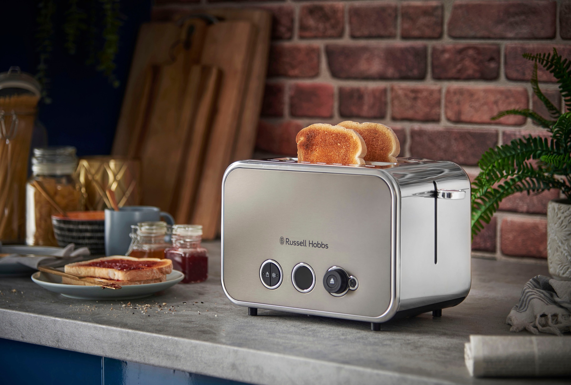 RUSSELL HOBBS Toaster »Distinctions Titanium 26432-56«, 2 kurze Schlitze, für 2 Scheiben, 1600 W