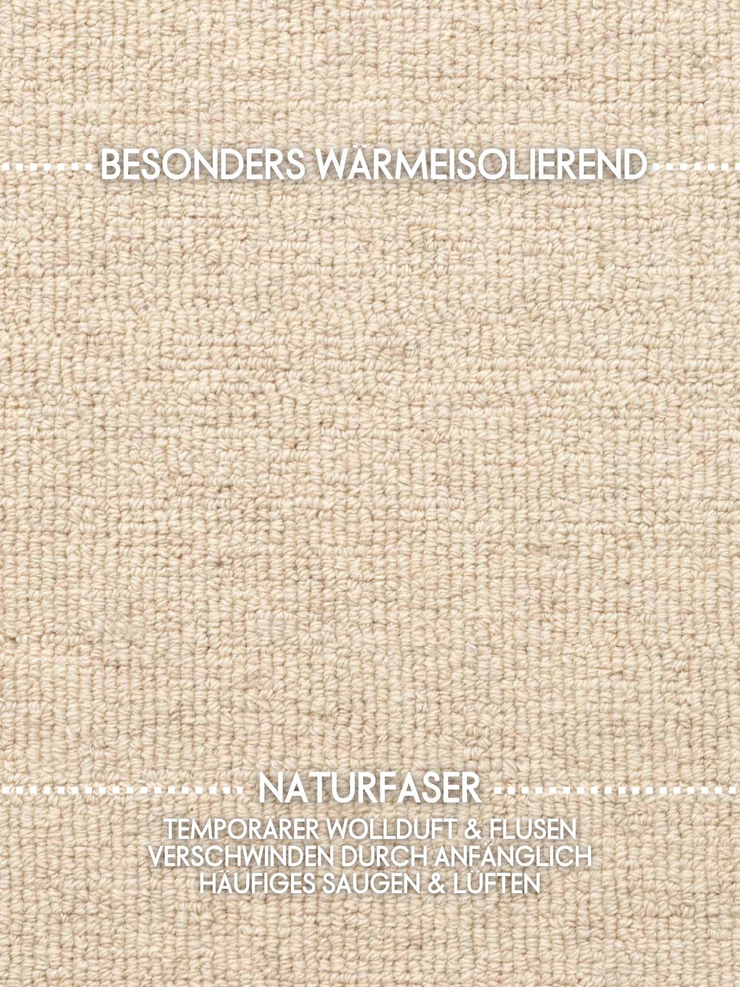 ELLE DECORATION Wollteppich »Knots« rund 13 mm Höhe Handtuft, Wolle, Rund, Feines Bouclé, Wohnzimmer, Schlafzimmer, Natur