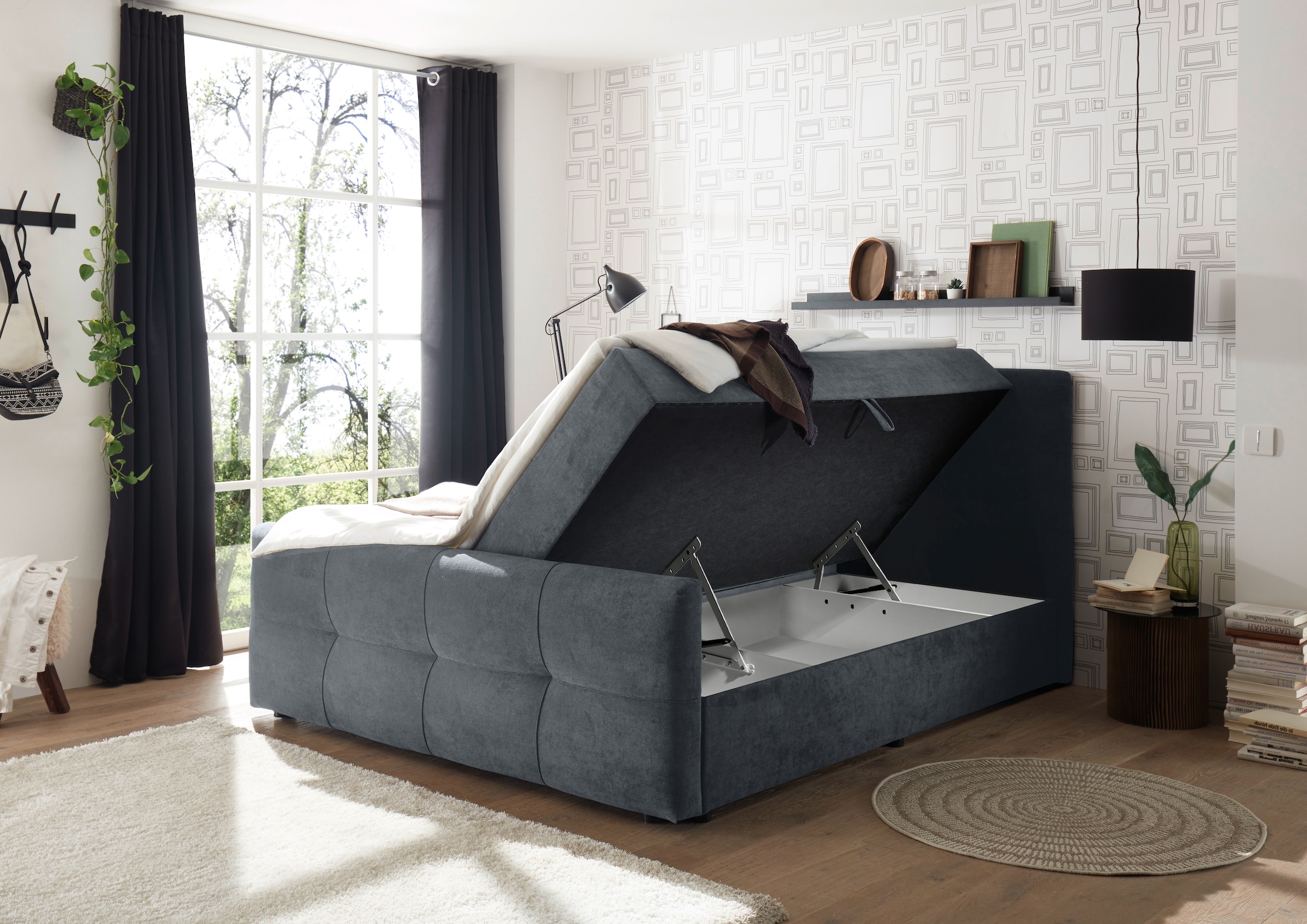 ED EXCITING DESIGN Boxbett »Winnipeg« 5 Stk. tlg. inkl. zwei Bettkästen und Topper