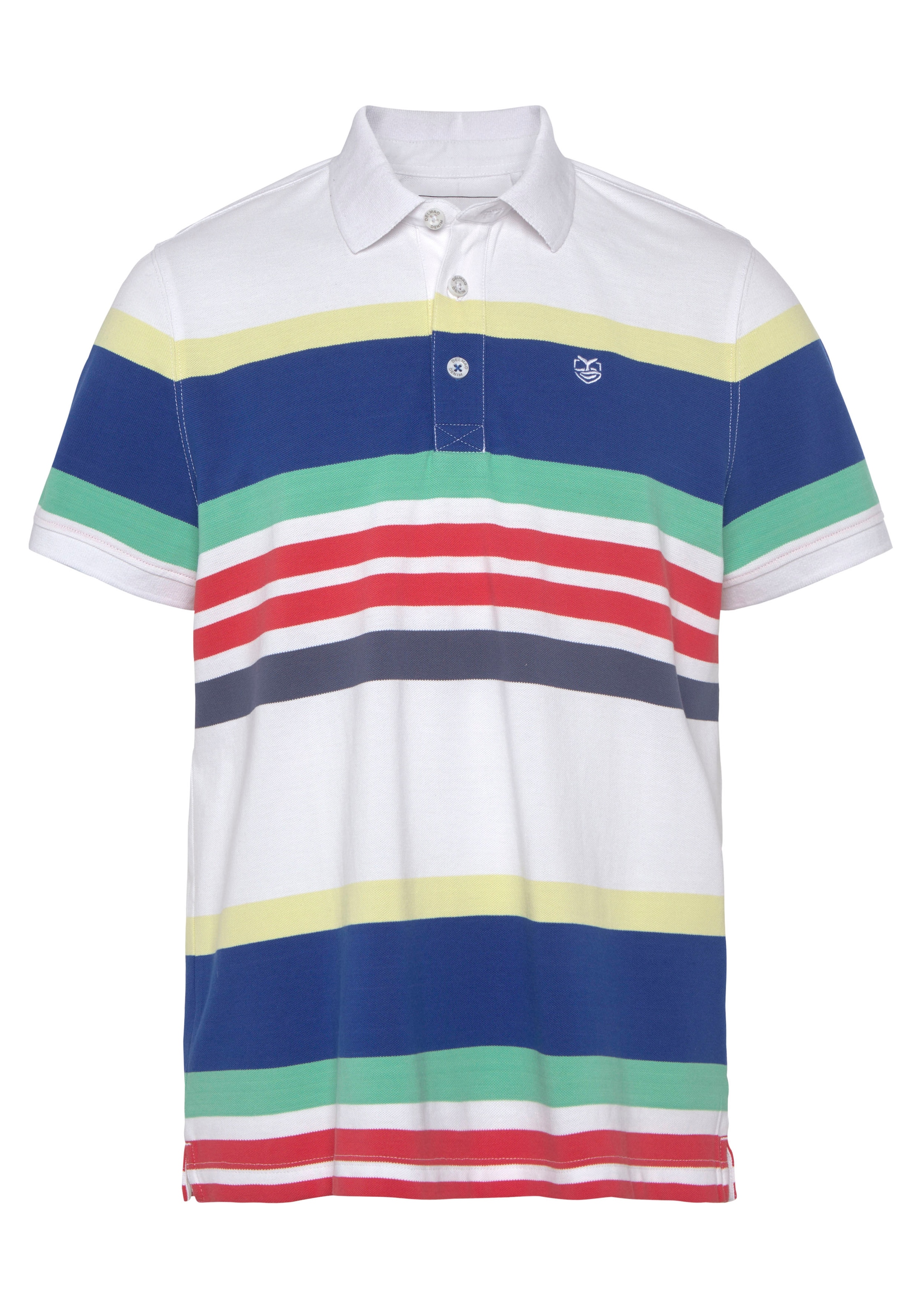 DELMAO Poloshirt, Kurzarm, mit Polokragen, aus Piqué-Stoff, aus 100% Baumwolle