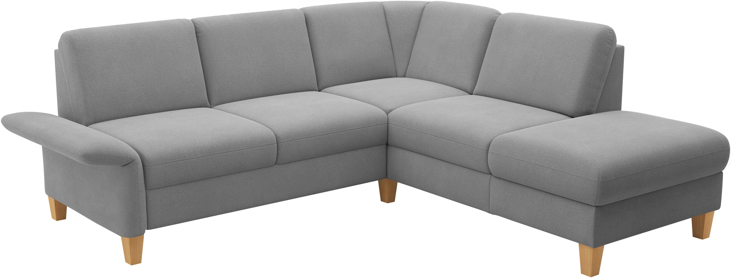 Home affaire Ecksofa »Rochelle«, wahlweise mit Armlverstellung, Klappbett mit Rollen & Bettkasten