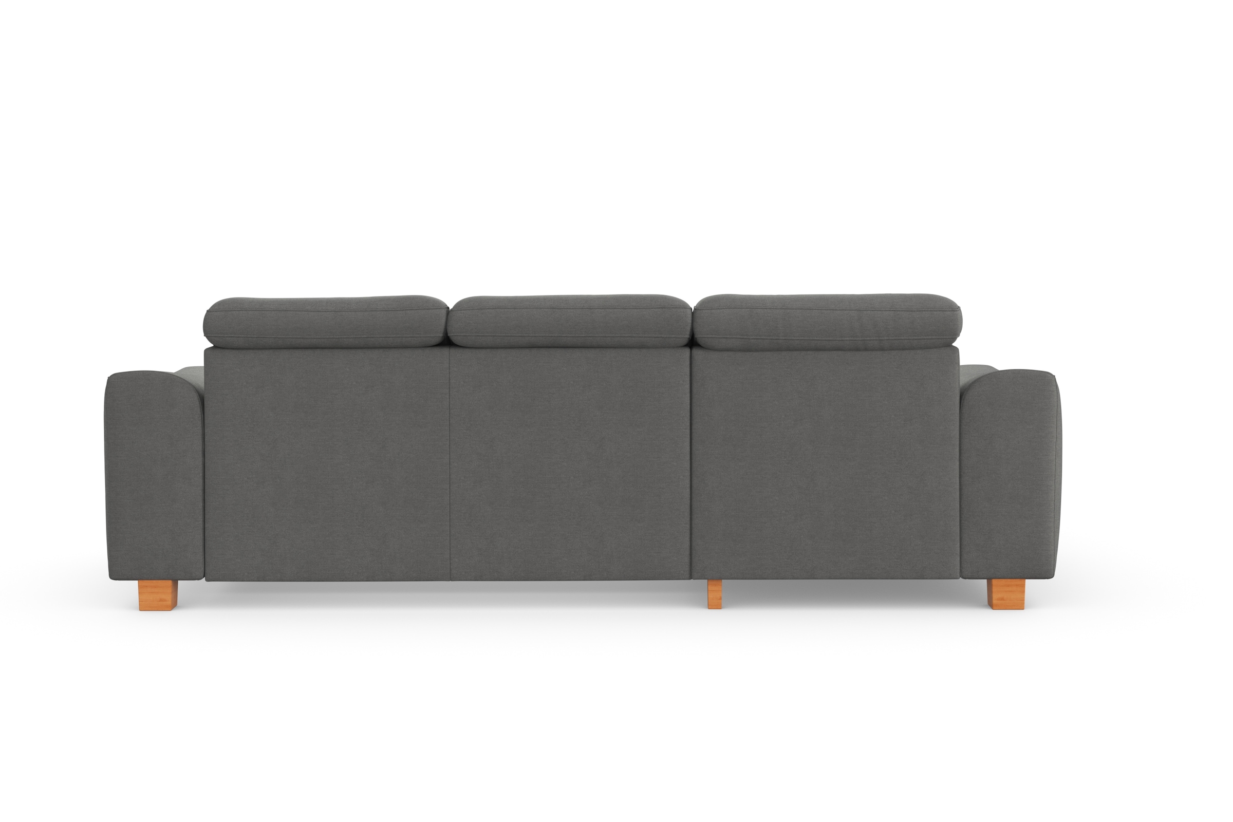 sit&more Ecksofa »Dundee L-Form«, mit Federkern und Massivholzfüßen, wahlweise mit Kopfteilverstellung