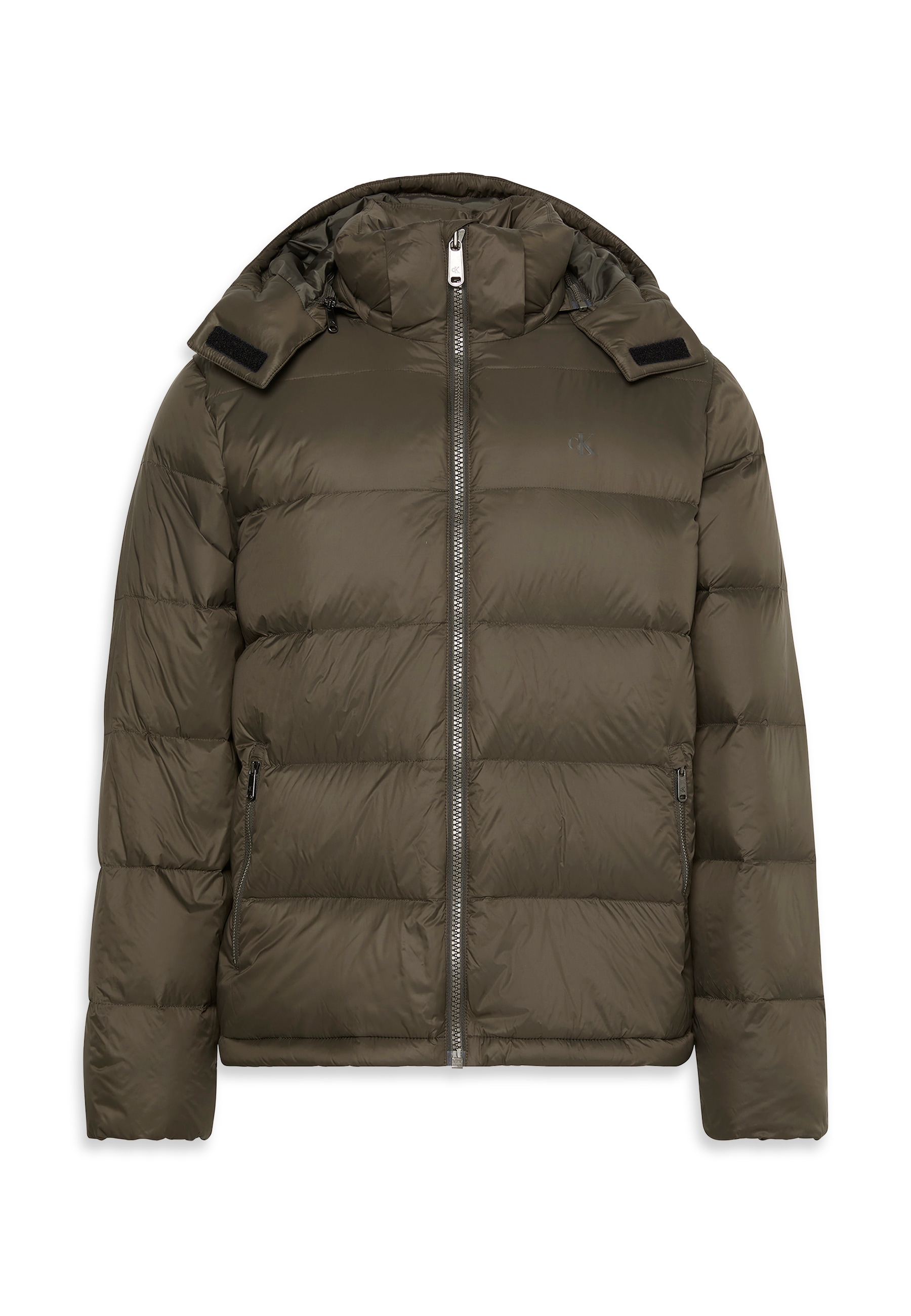 Calvin Klein Jeans Steppmantel »LS NYLN ZP OFF HD DW«, Mit Rundhalsausschnitt