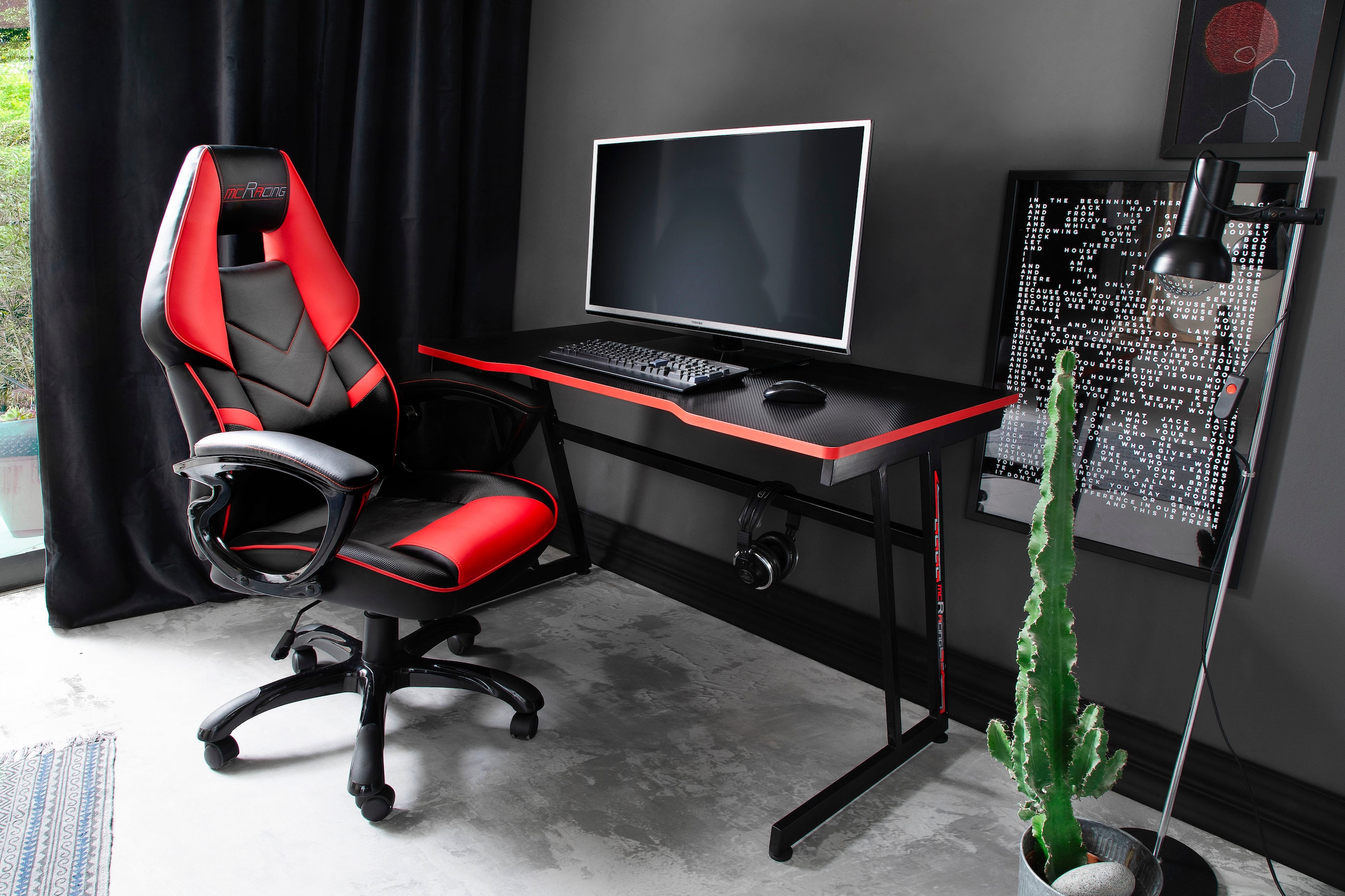 MCA furniture Gamingtisch cm online »mcRacing Desk 12«, 120 kaufen Schreibtisch Breite im Design, coolen