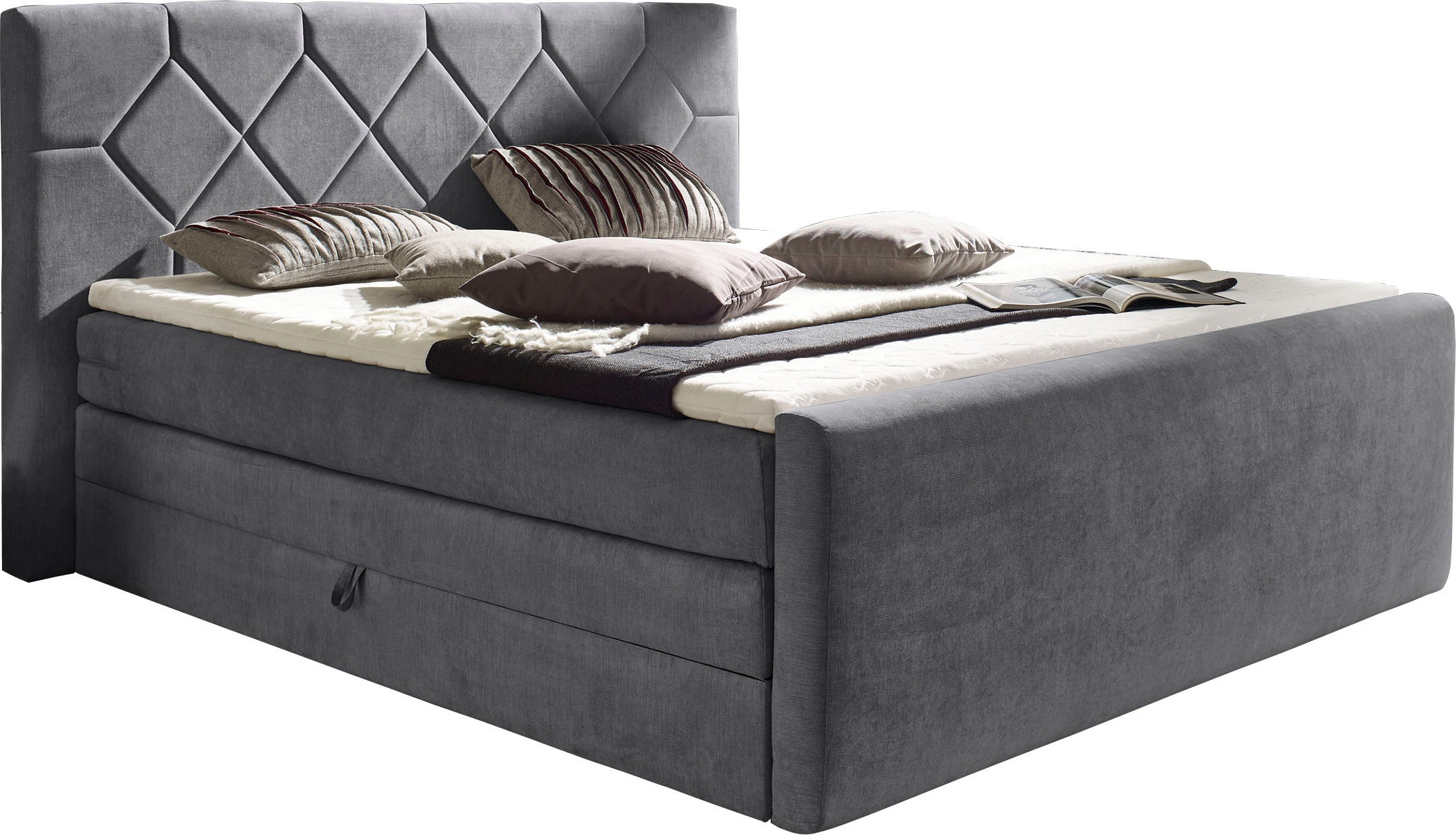 PLACES OF STYLE Boxspringbett "Atlanta" inklusive Topper und Bettkasten günstig online kaufen