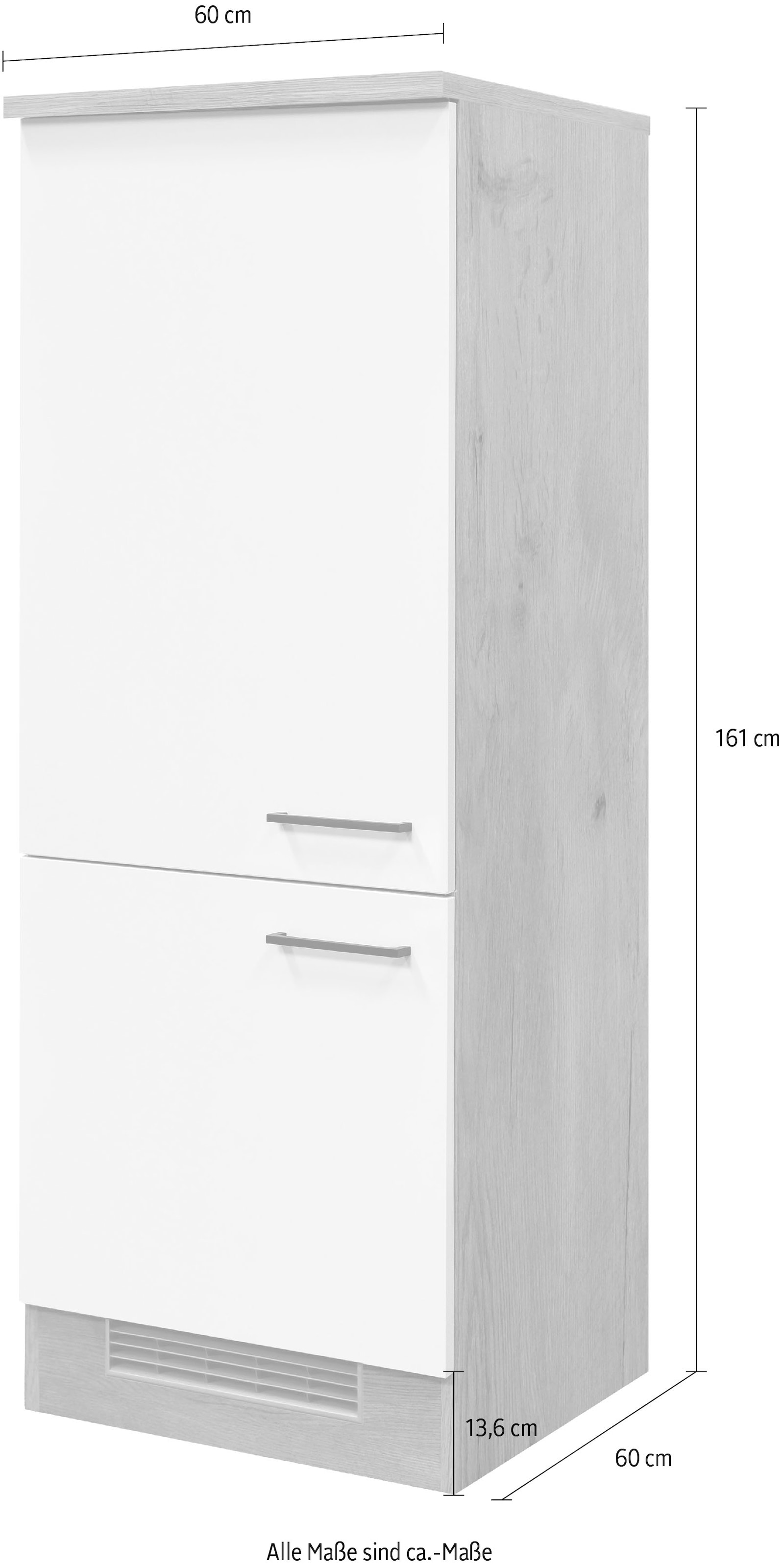 Flex-Well Küche »Vintea«, 60 cm breit, inklusive Kühlschrank