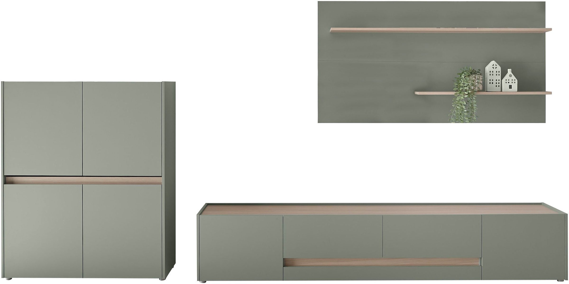 Home affaire Wohnwand »City/Giron, moderne Anbauwand, Komplettset in vielen Farben verfügbar« Set, 3 Stk. tlg.