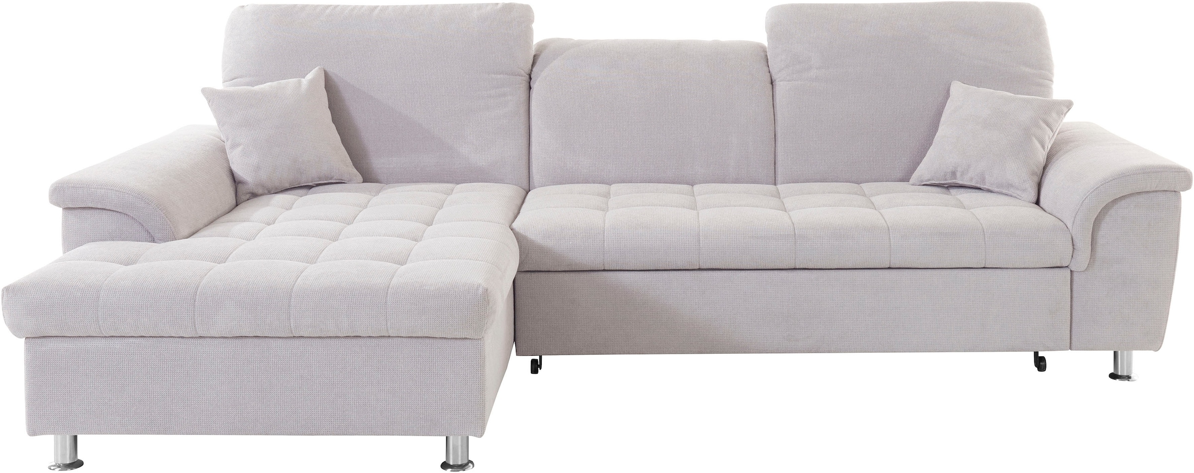 DOMO collection Ecksofa »Franzi L-Form«, wahlweise mit Kopfteilverstellung (dann Tiefe: 170 cm)