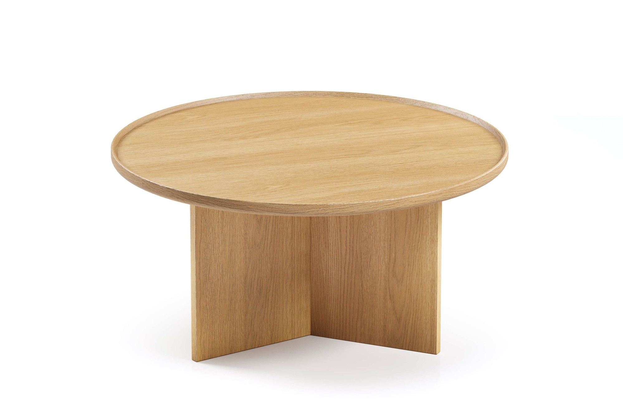 Woodman Couchtisch »Cala« 83/83/42 cm,  Breite 83 cm, rund, Tischplatte aus massiver Eiche, FSC® zertifiziert