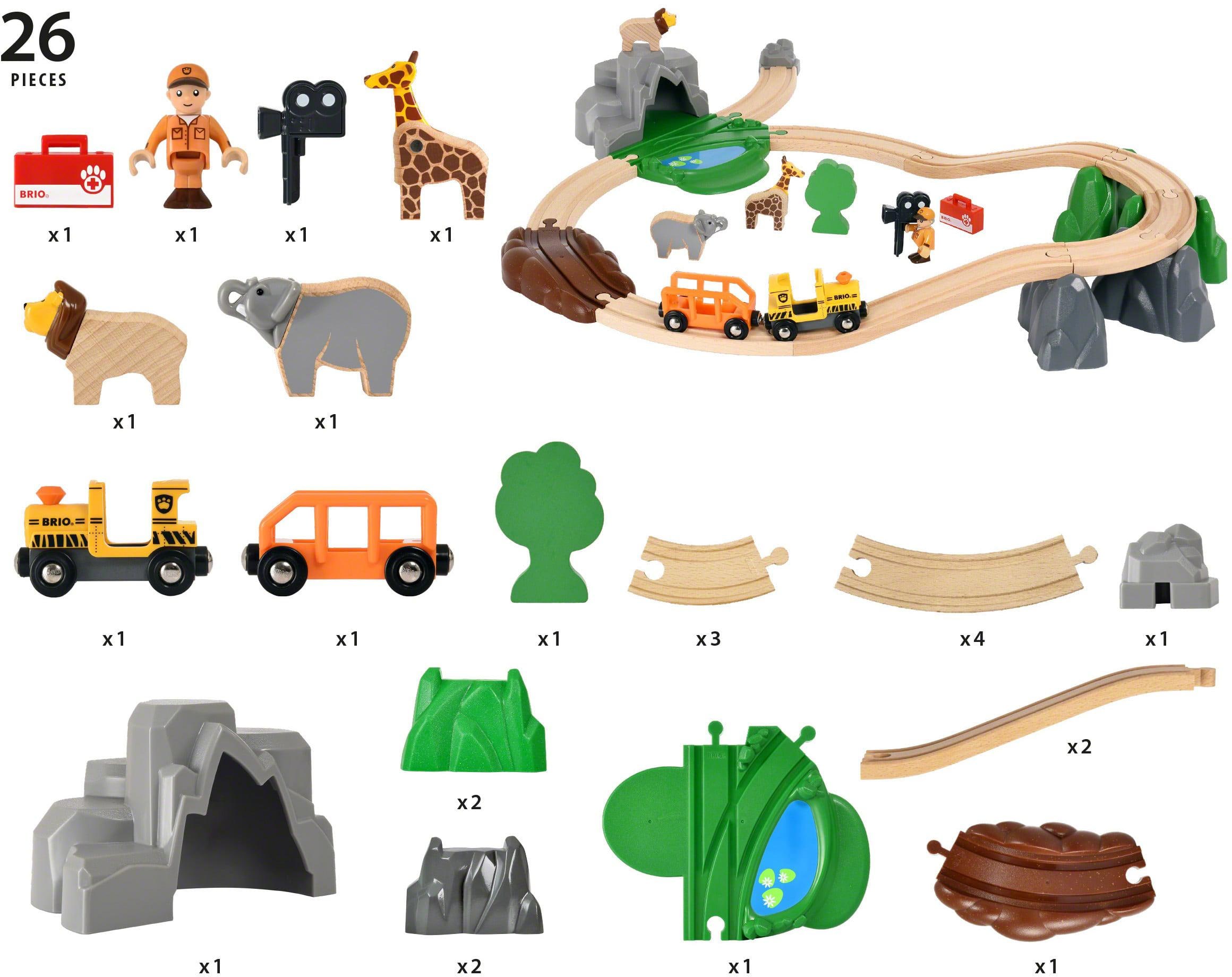 BRIO® Spielzeug-Eisenbahn »BRIO® WORLD, Safari Bahn Set«, FSC® - schützt Wald - weltweit