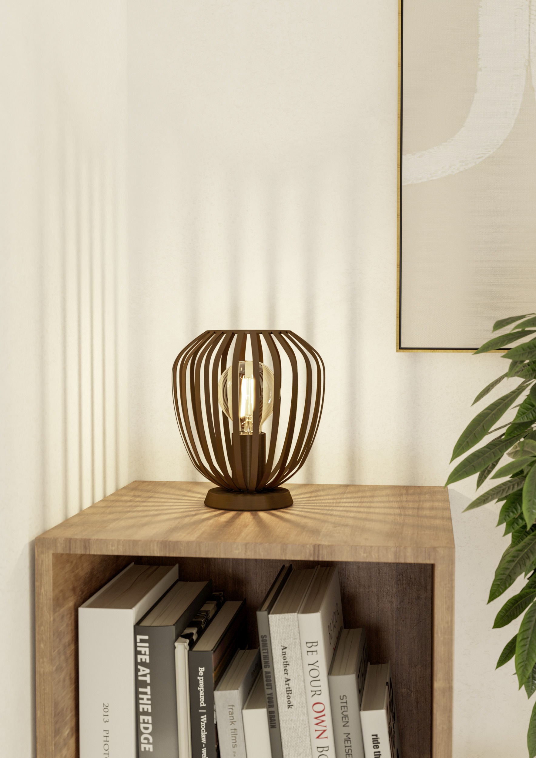 EGLO Tischleuchte »ESPINAL Tischlampe - Stahl - E27 - 1X40W - IP20« E27 1 Stk. Nachttischlampe, Schreibtischleuchte, Leselampe, H22,5 x Ø19,5 cm