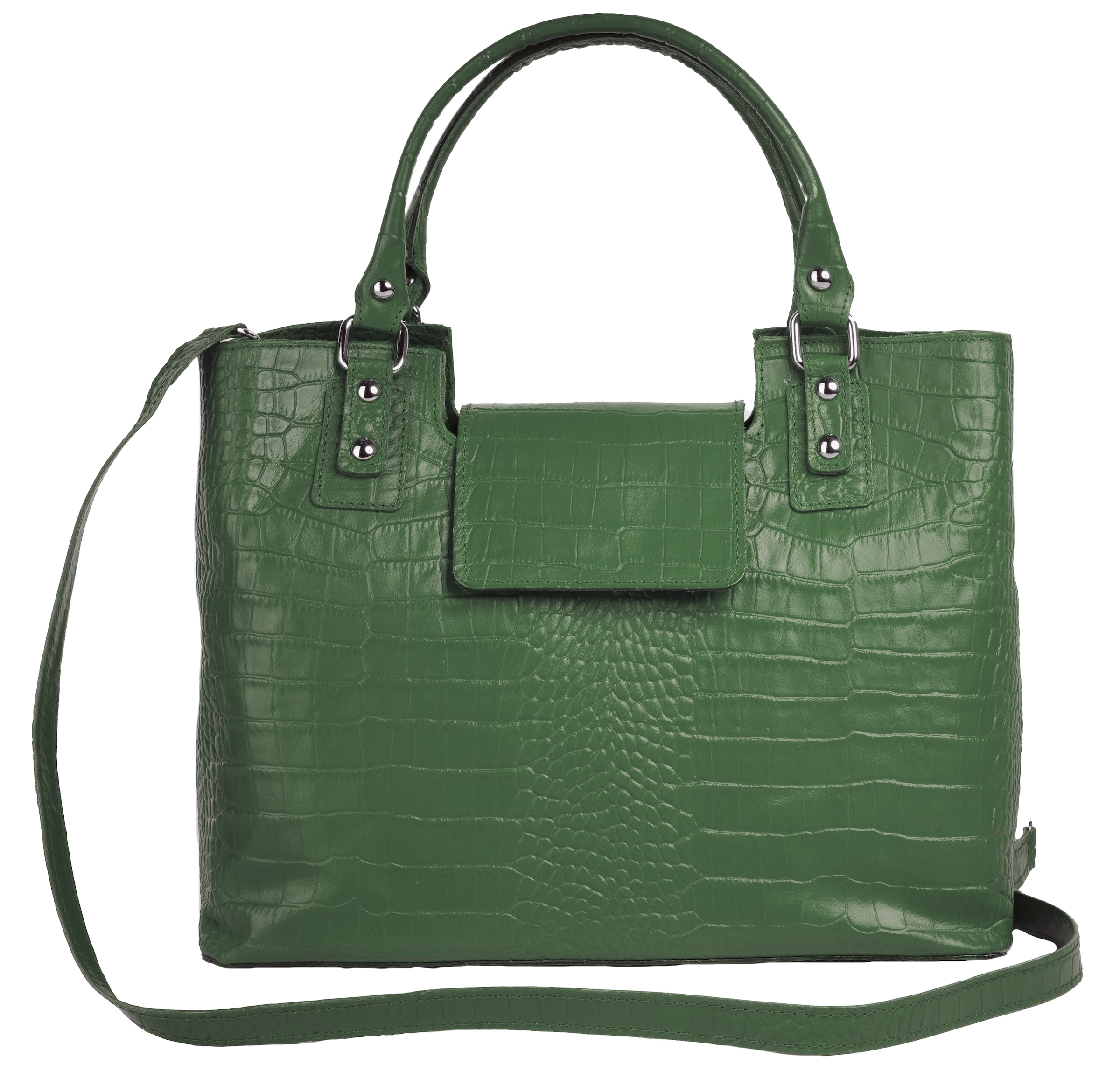 Cluty Henkeltasche, echt Leder, Made in Italy