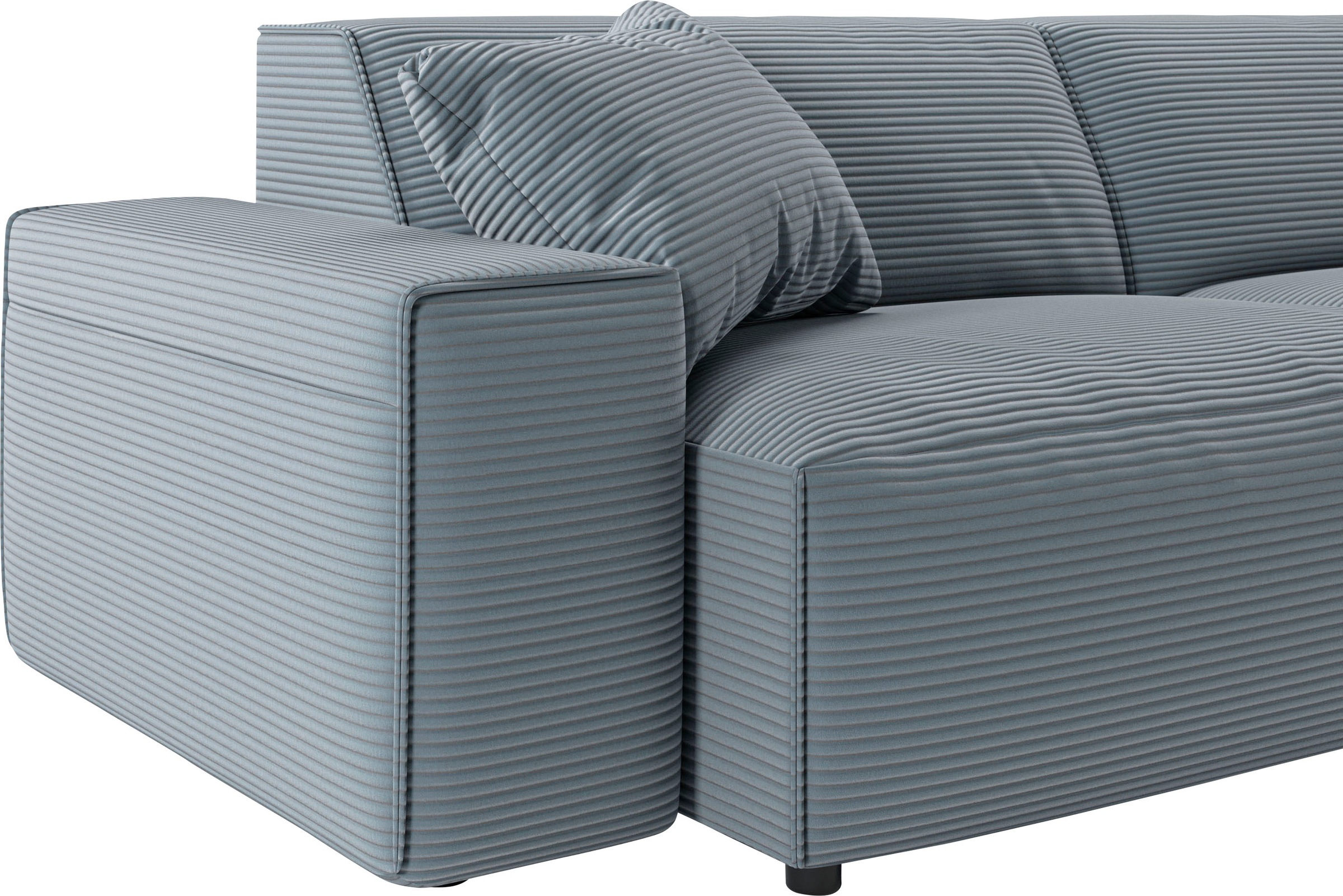 andas Ecksofa »Glimminge L-Form auch in Breitcord, Feincord + Easy care-Bezug,«, Breite 234, Zierkissen