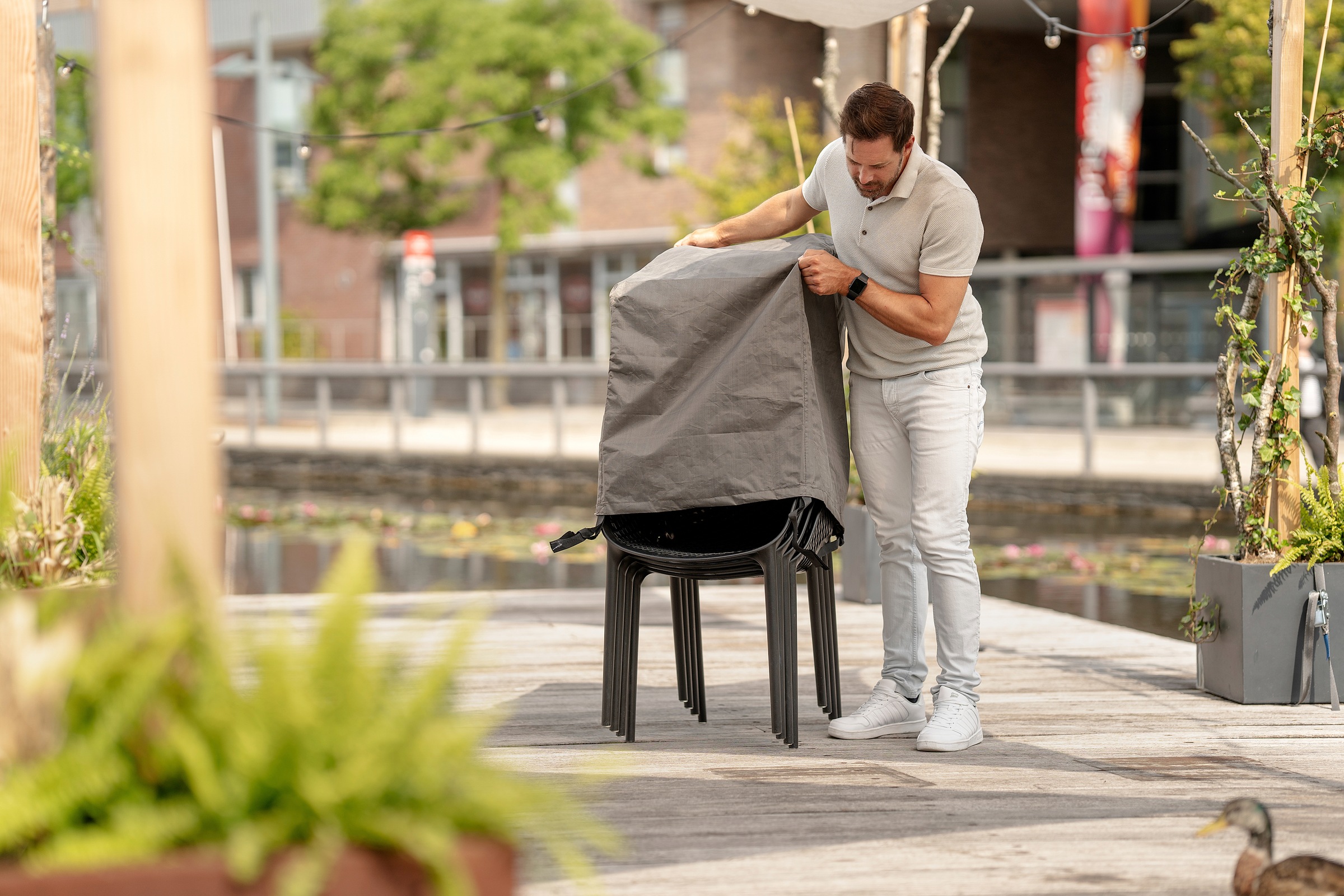 winza outdoor covers Gartenmöbel-Schutzhülle, geeignet für Stapelstühle