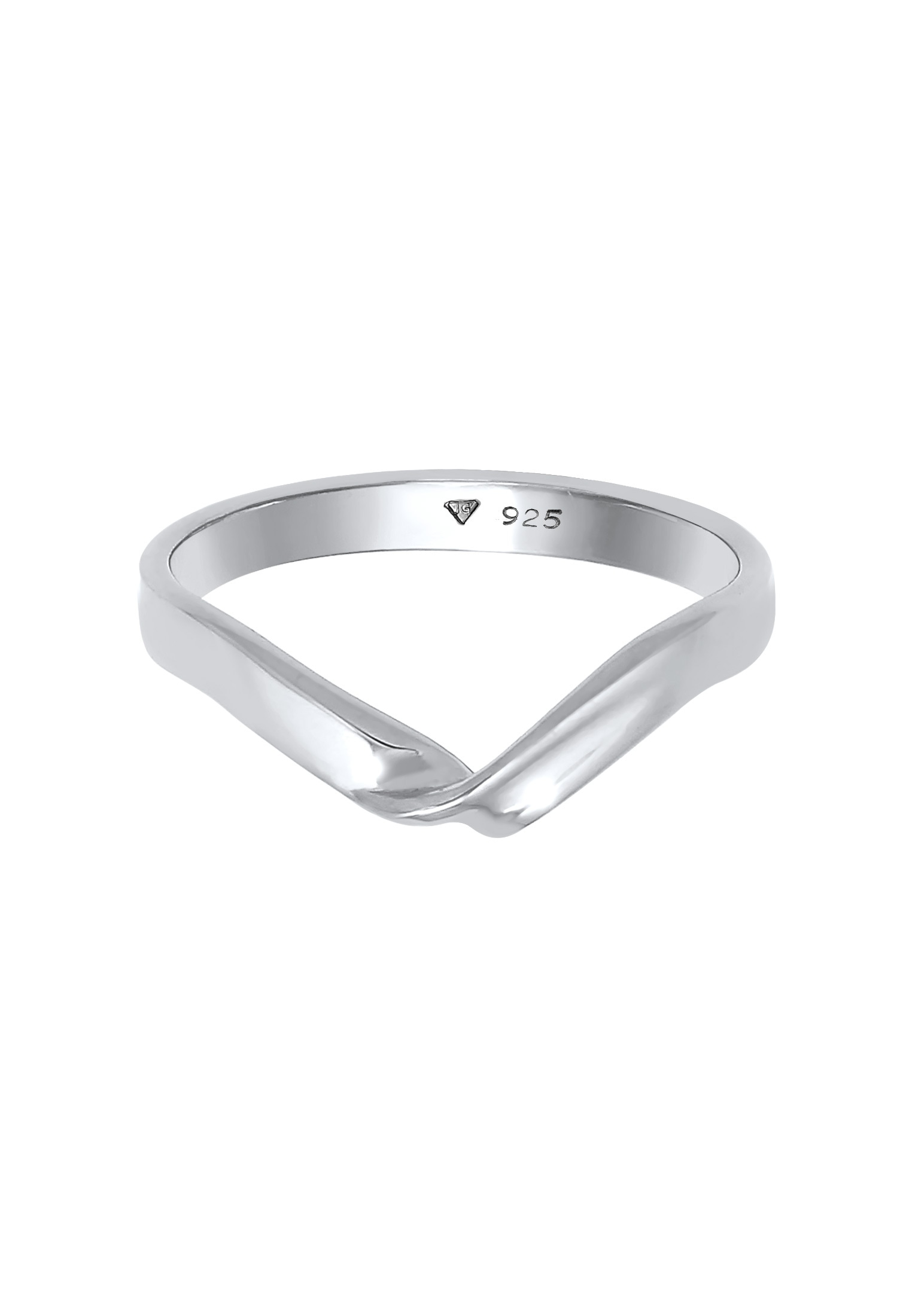 Elli Fingerring »Gedreht Bandring Trend Basic 925er Silber«