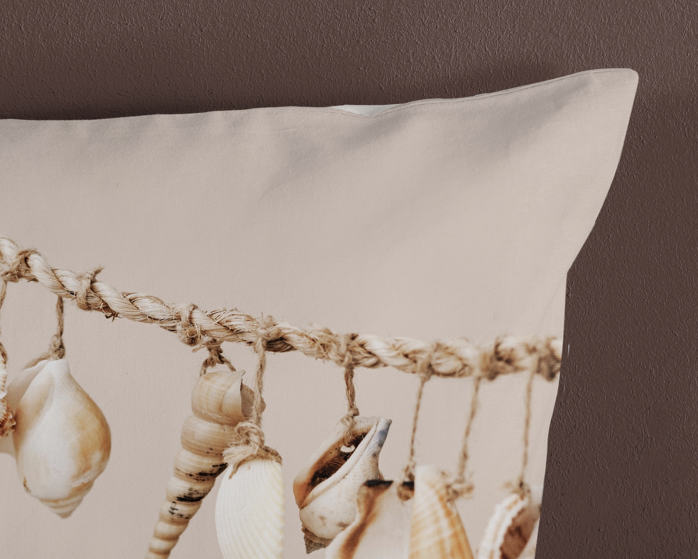 PURE luxury collection Wendebettwäsche »Ibiza«, Mikrofaser, Pflegeleicht, Reißverschluss, Wendeoptik, Muscheln, Sand