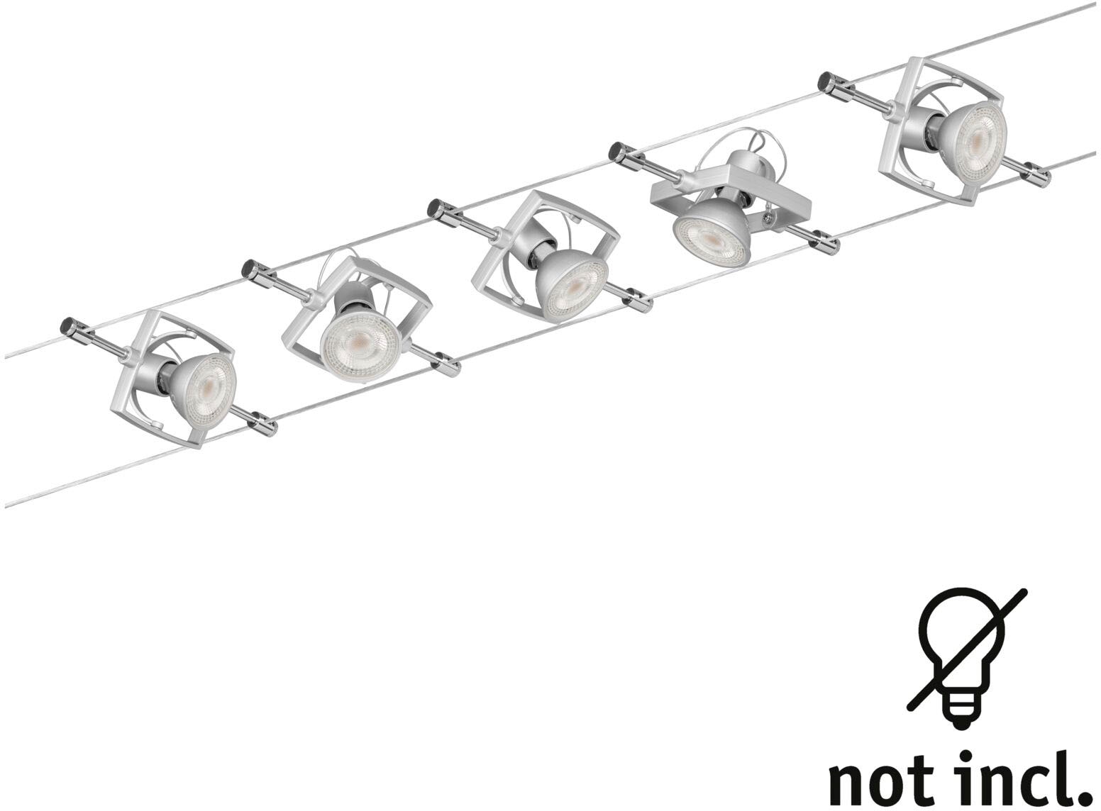 Paulmann LED Deckenleuchte »Mac II«, 5 flammig, Leuchtmittel GU 5,3 | ohne Leuchtmittel, GU 5,3