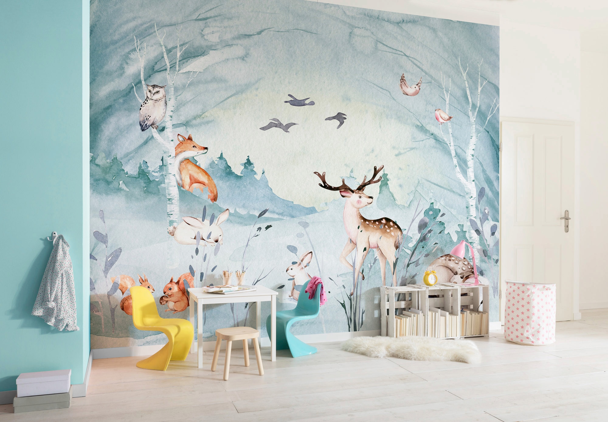 Komar Vliestapete »Animal Sleepover«, 350x280 cm (Breite x Höhe) günstig online kaufen