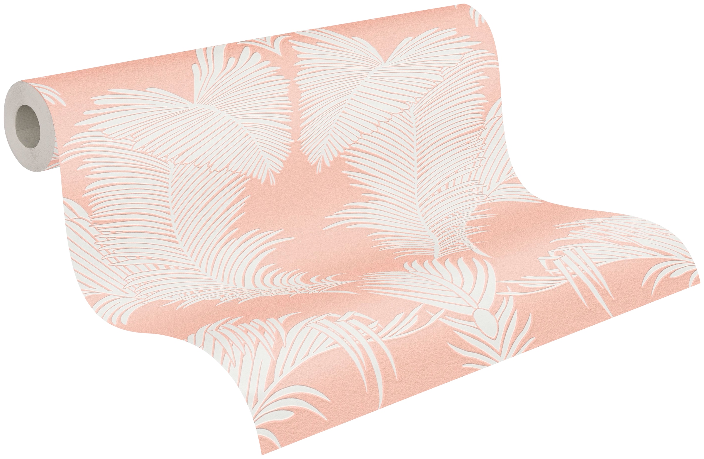 A.S. Création Vliestapete »Trendwall« botanisch | geblümt | tropisch strukturiert Dschungeltapete Tapete Palmen Glänzend Tapeten Wohnzimmer modern Flur
